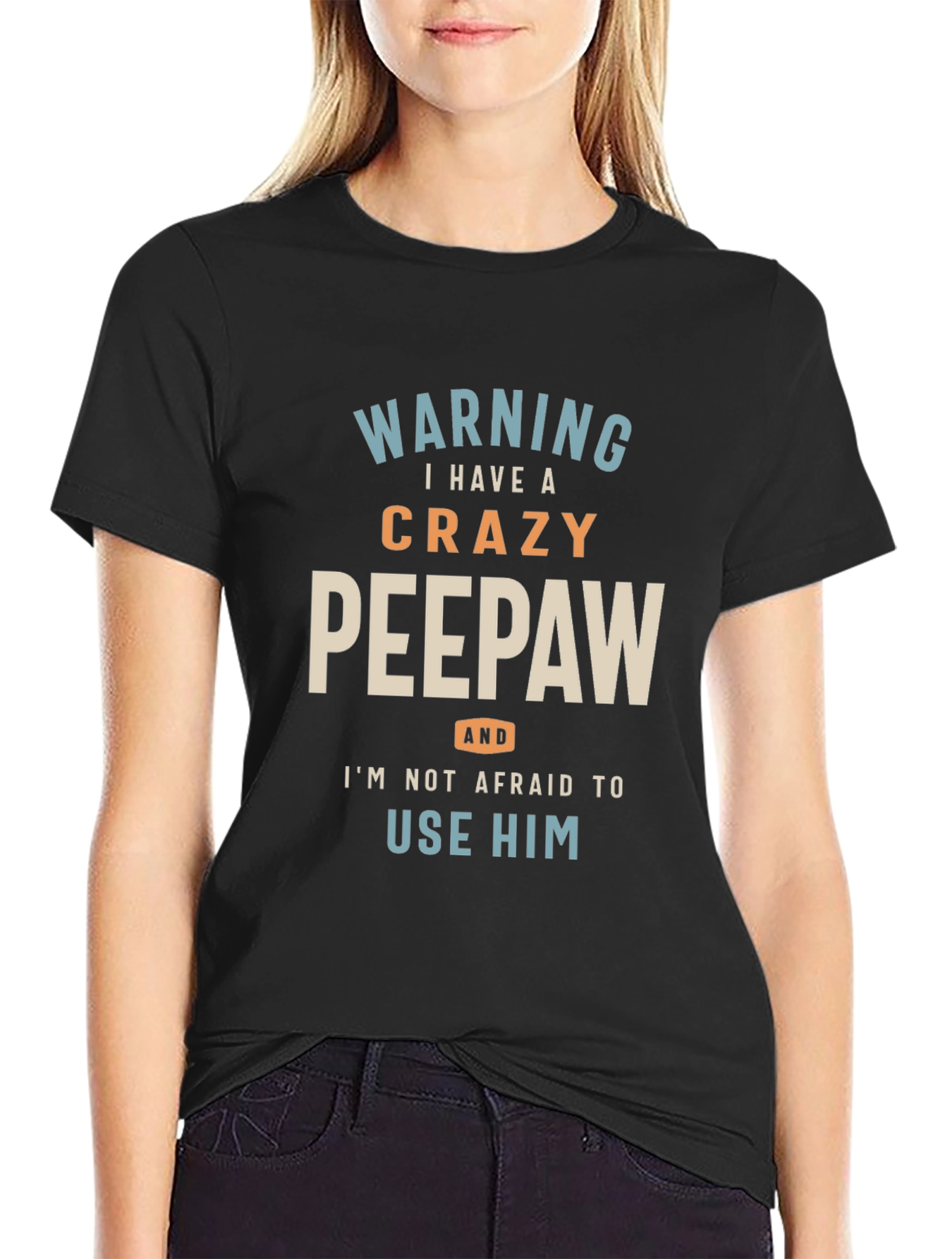 Crazy Peepaw Graphic Tee - Perfect Grandfather Gift