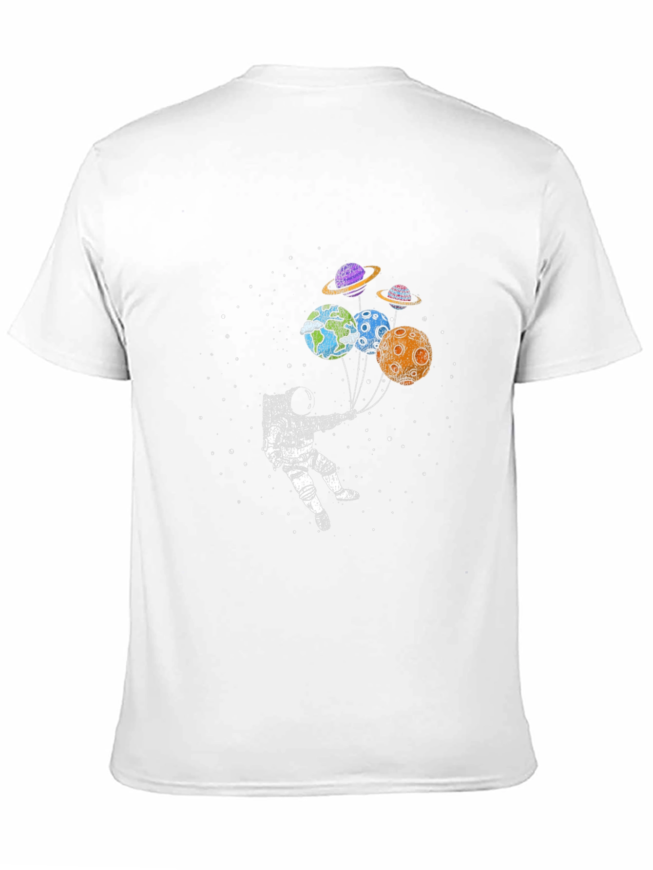 Astronaut Planet Balloon Graphic T-Shirt