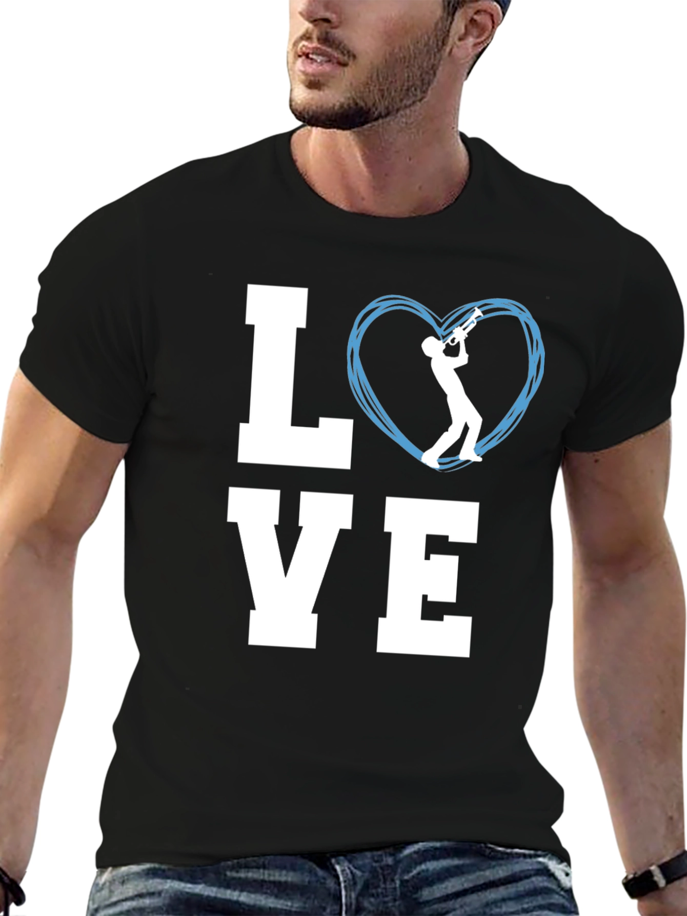 Love Trumpet Musician Graphic Tee