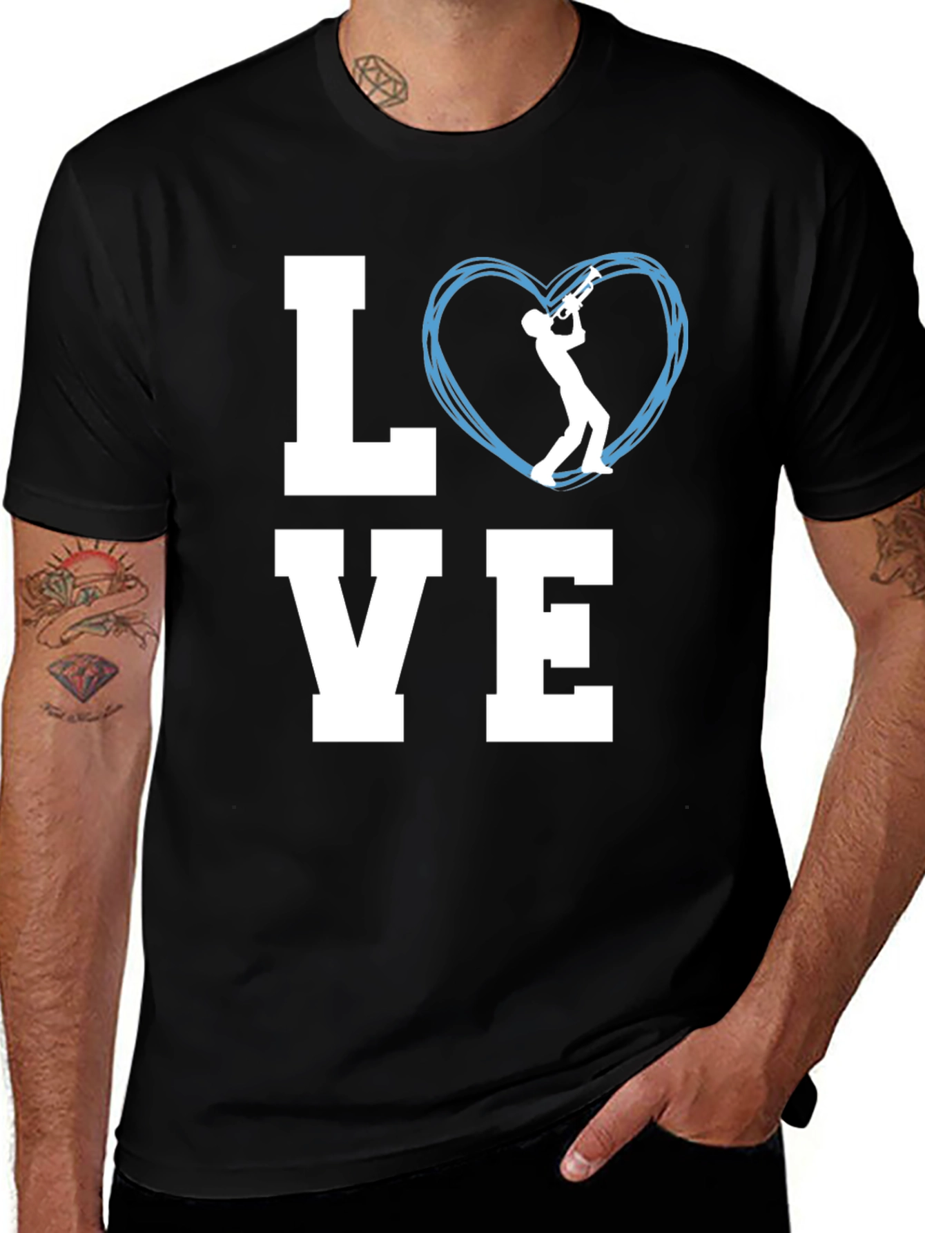 Love Trumpet Musician Graphic Tee