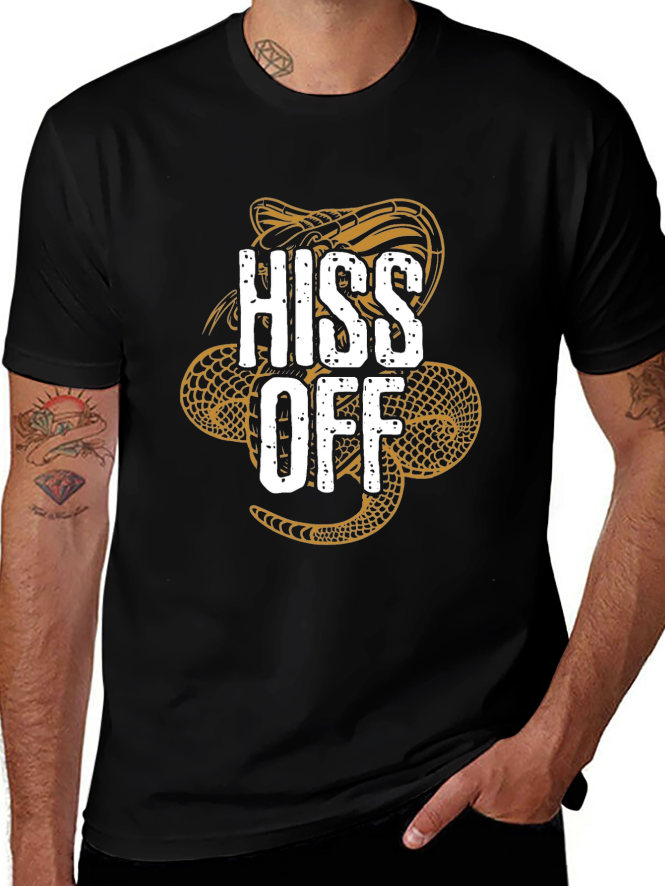 Hiss Off Snake Graphic T-Shirt