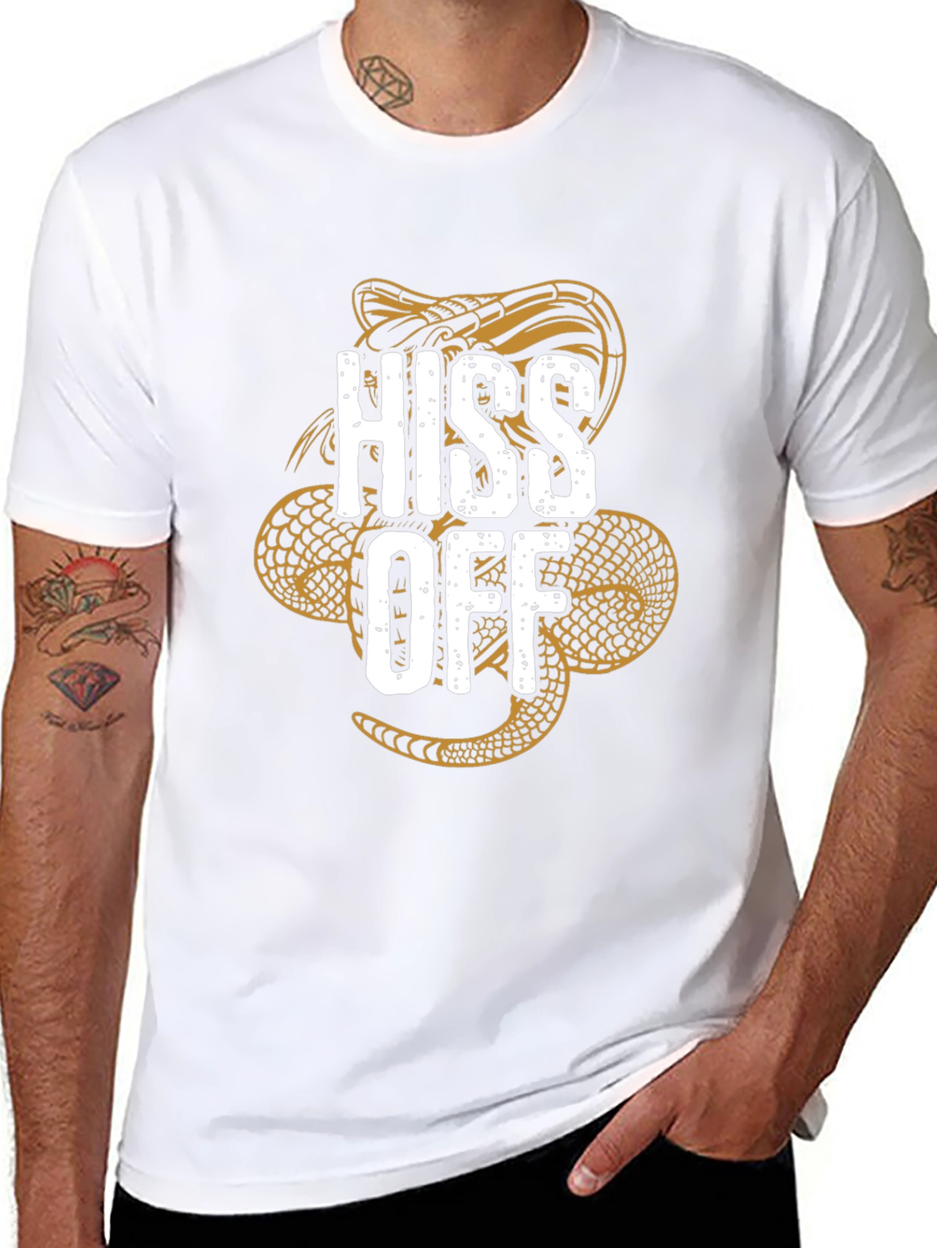 Hiss Off Snake Graphic T-Shirt