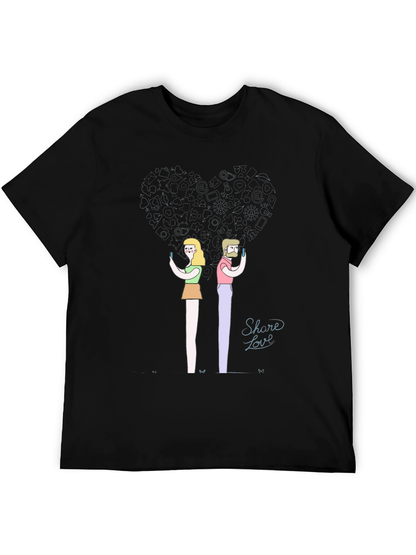Share Love Tee - Modern Social Connection