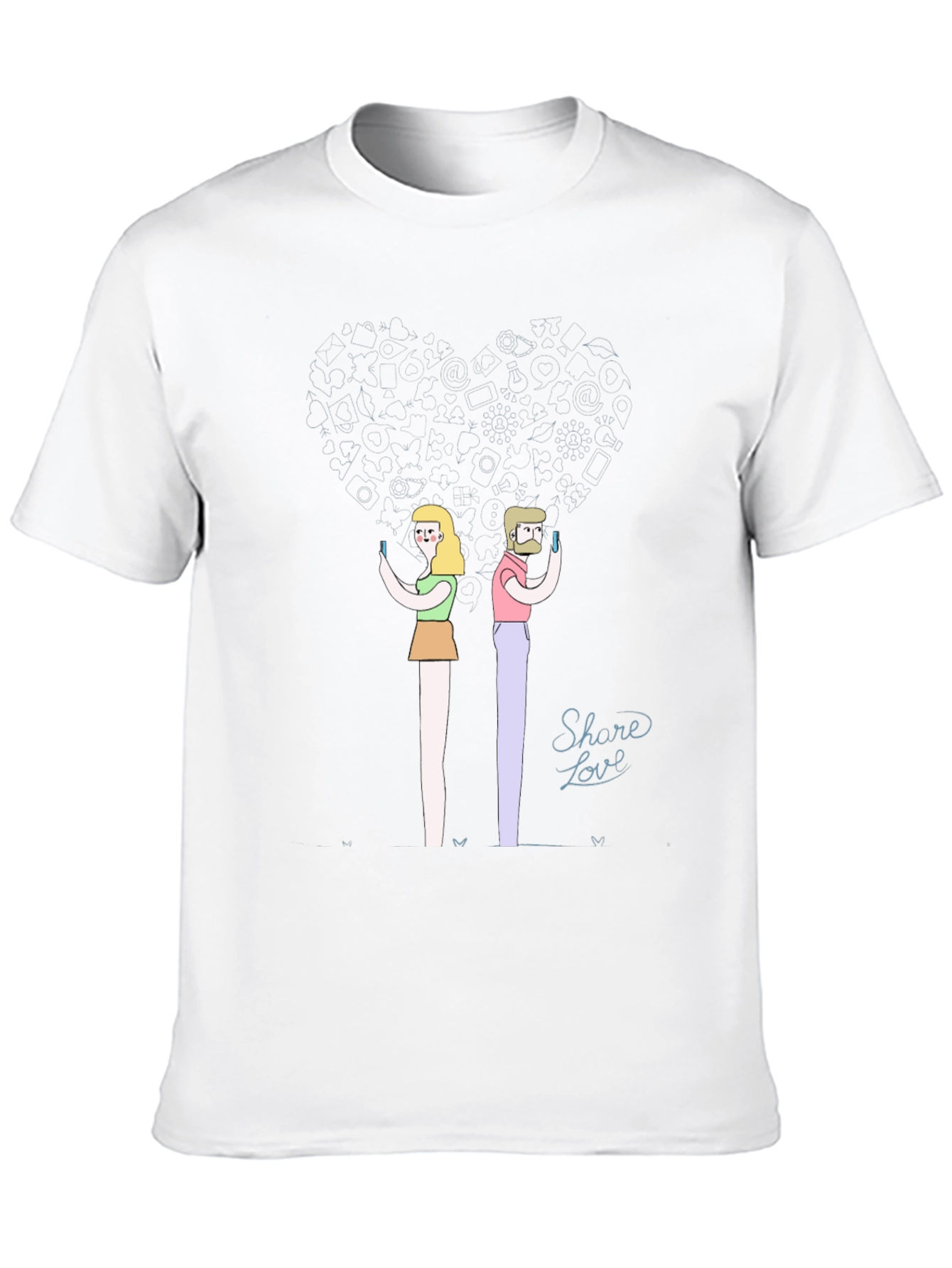 Share Love Tee - Modern Social Connection