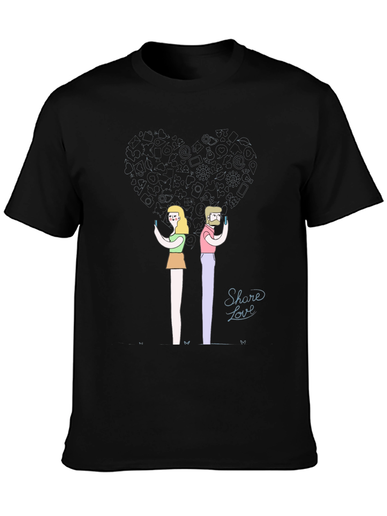 Share Love Tee - Modern Social Connection