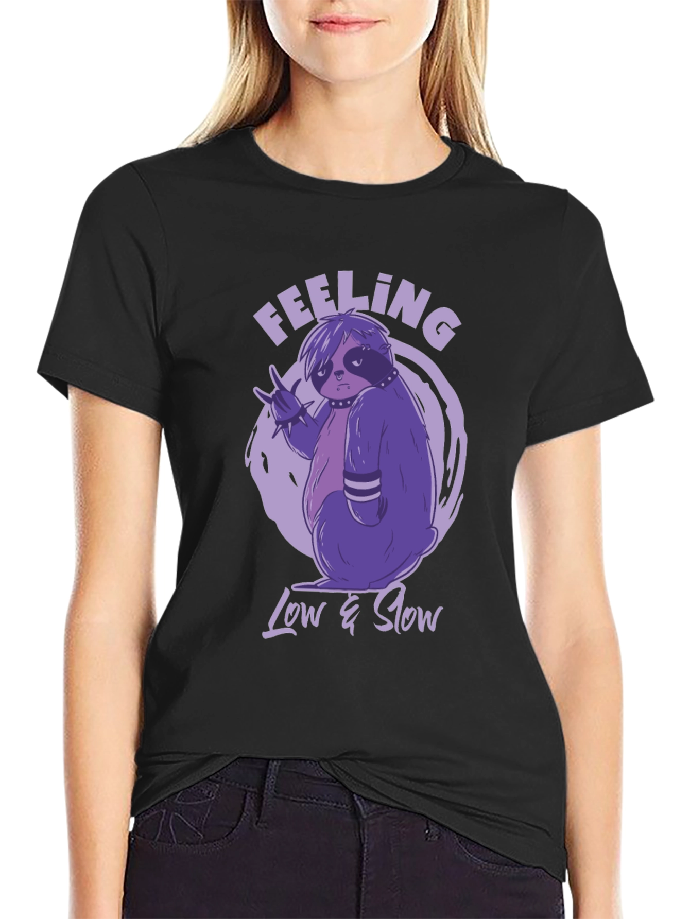 Feeling Low & Slow Sloth Graphic T-Shirt