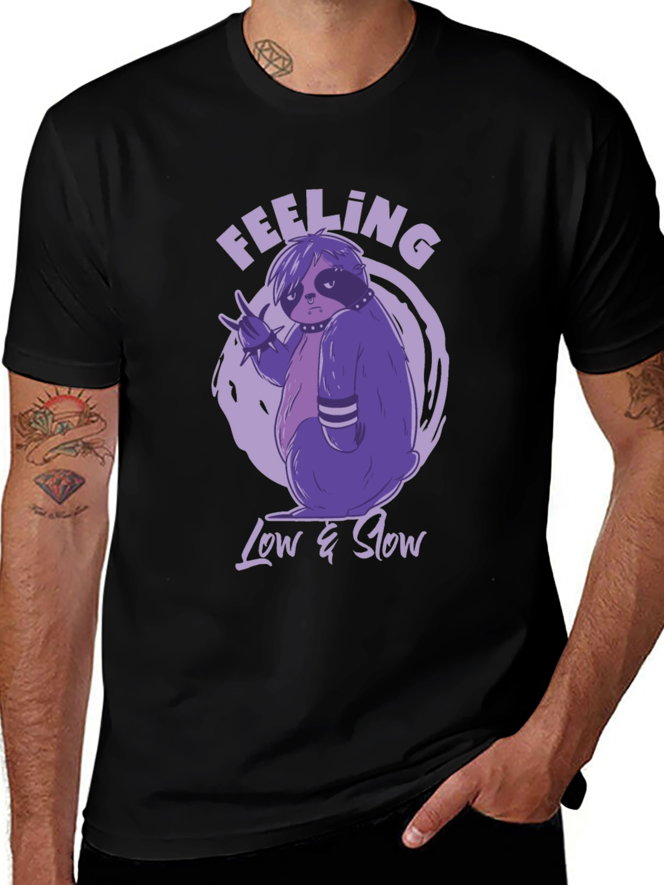 Feeling Low & Slow Sloth Graphic T-Shirt