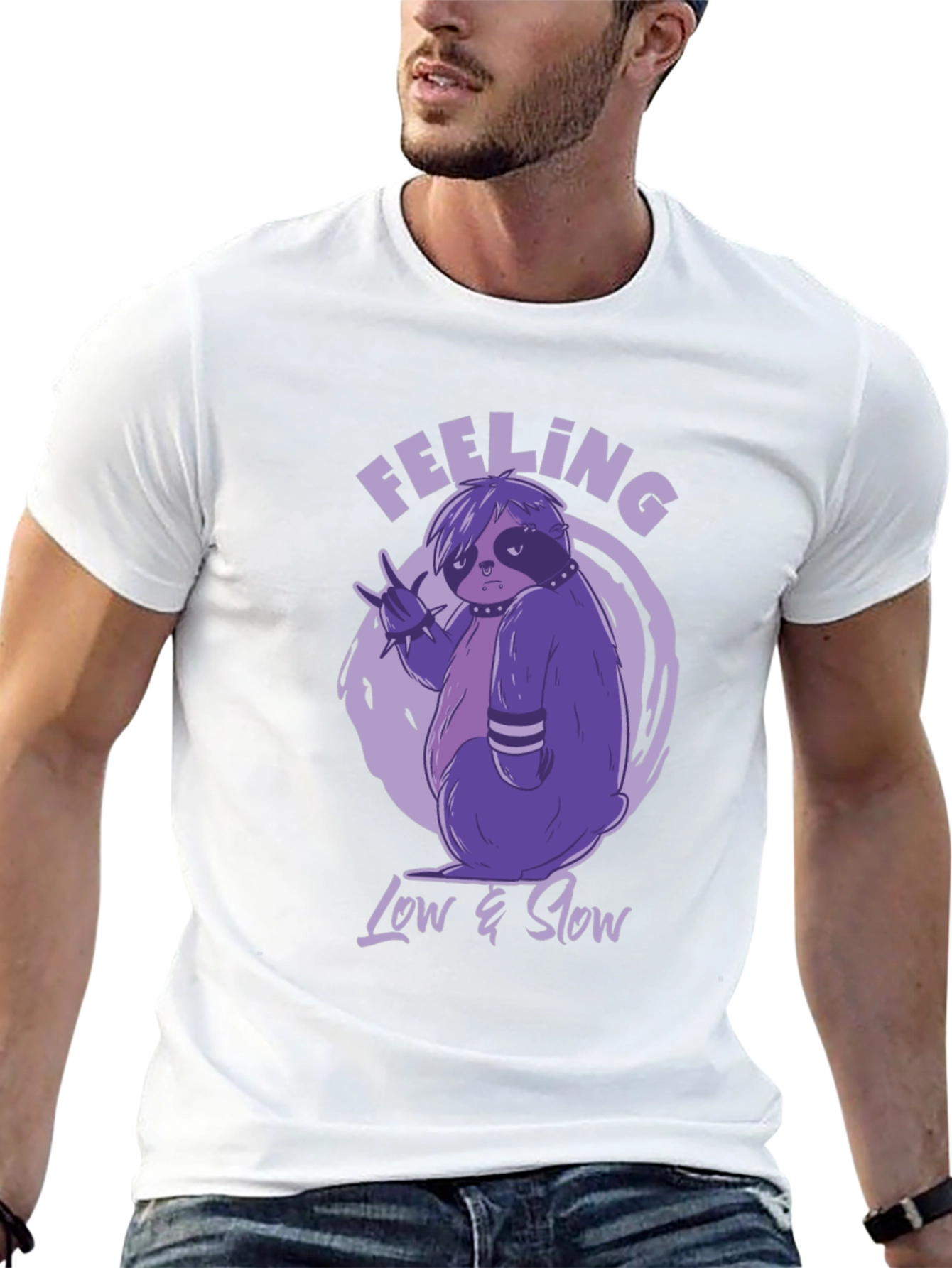 Feeling Low & Slow Sloth Graphic T-Shirt