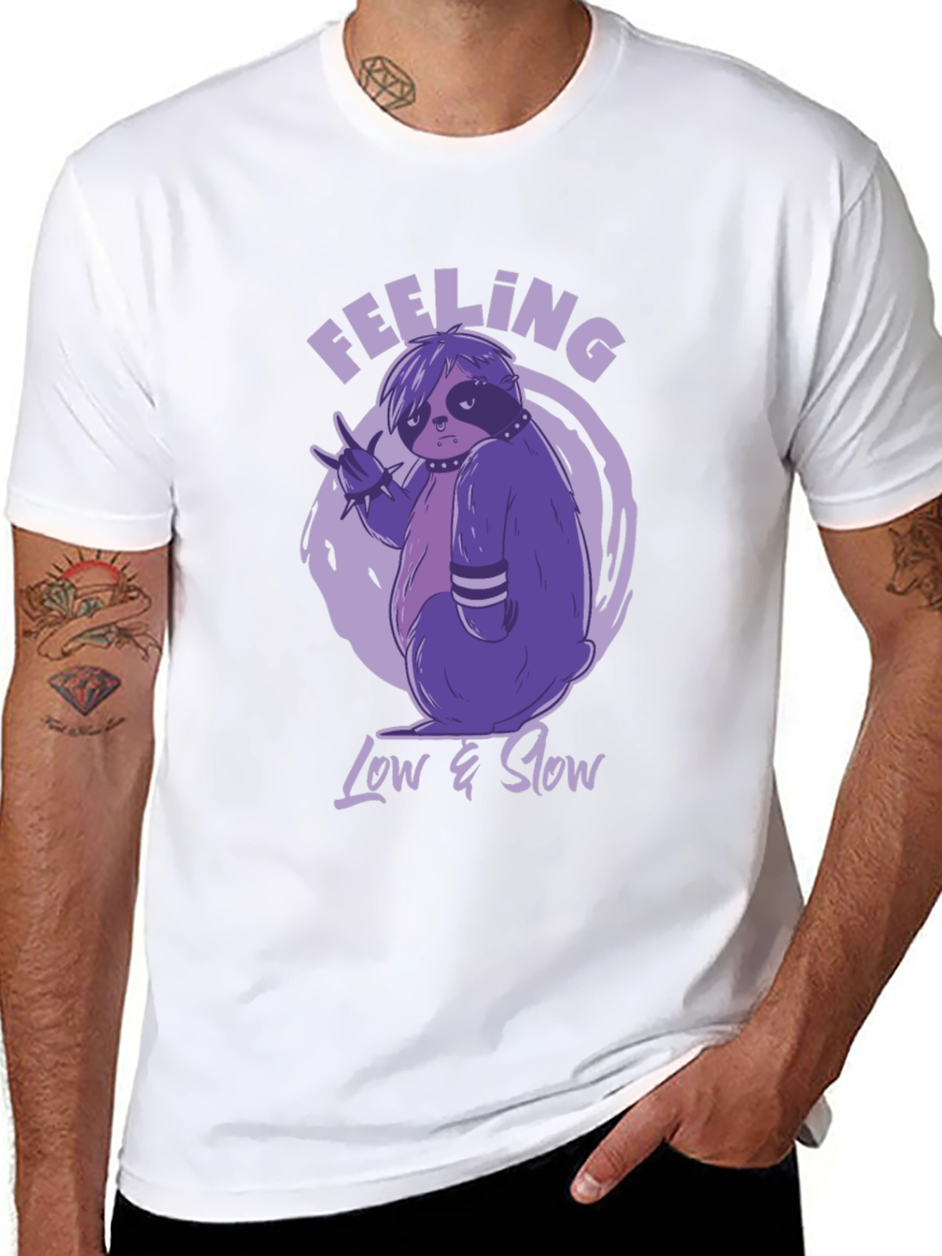 Feeling Low & Slow Sloth Graphic T-Shirt