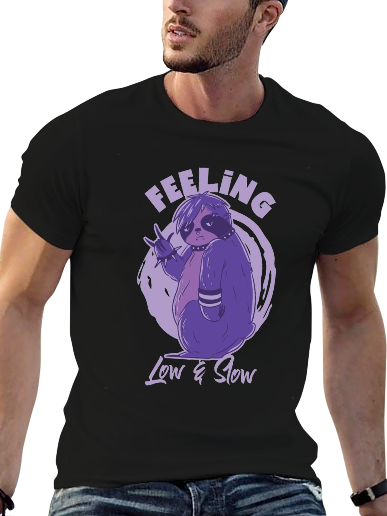 Feeling Low & Slow Sloth Graphic T-Shirt