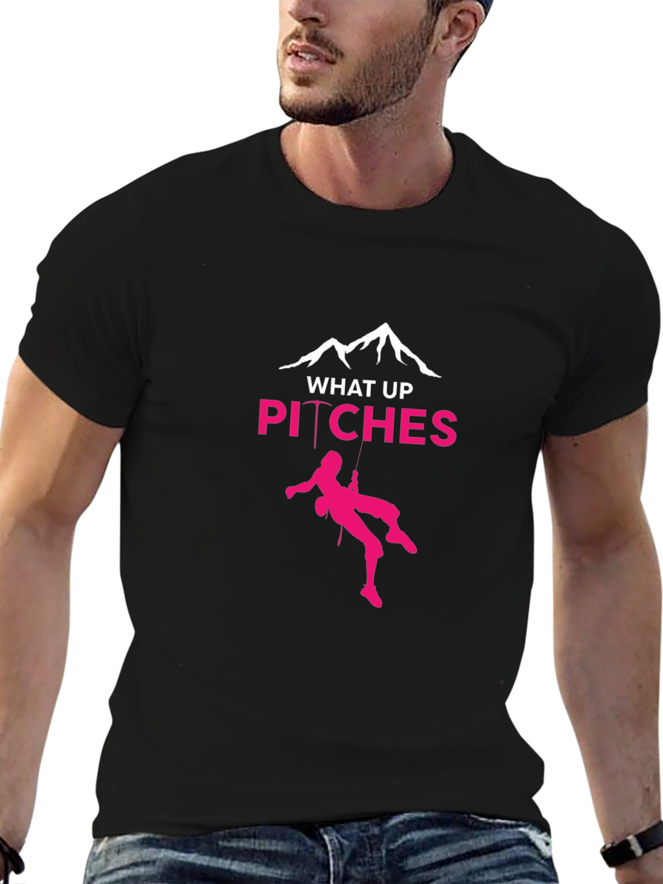 What Up Pitches Climbing T-Shirt