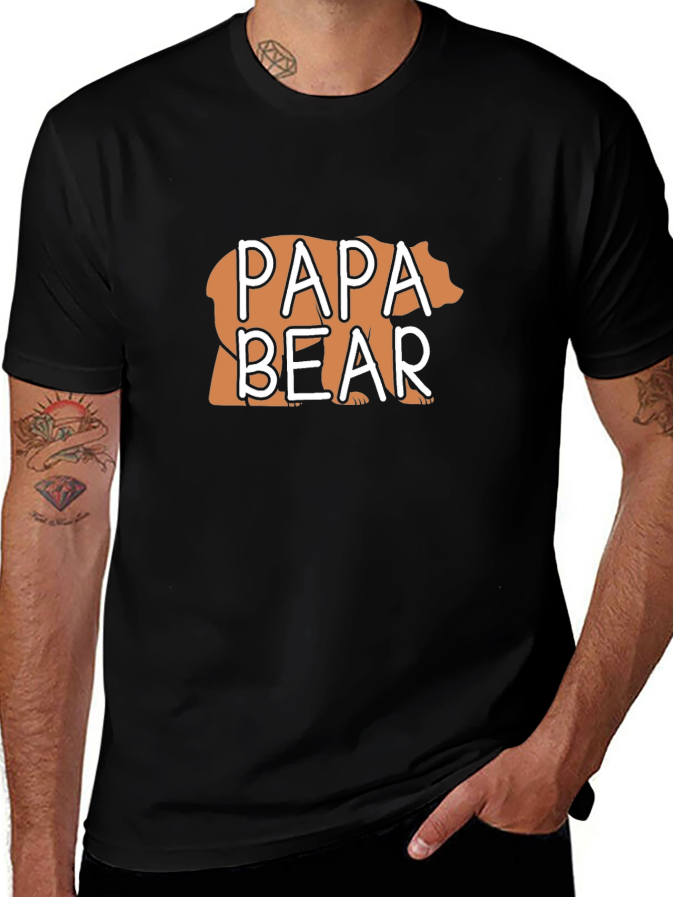 Papa Bear Graphic Tee - Dad Gift Idea