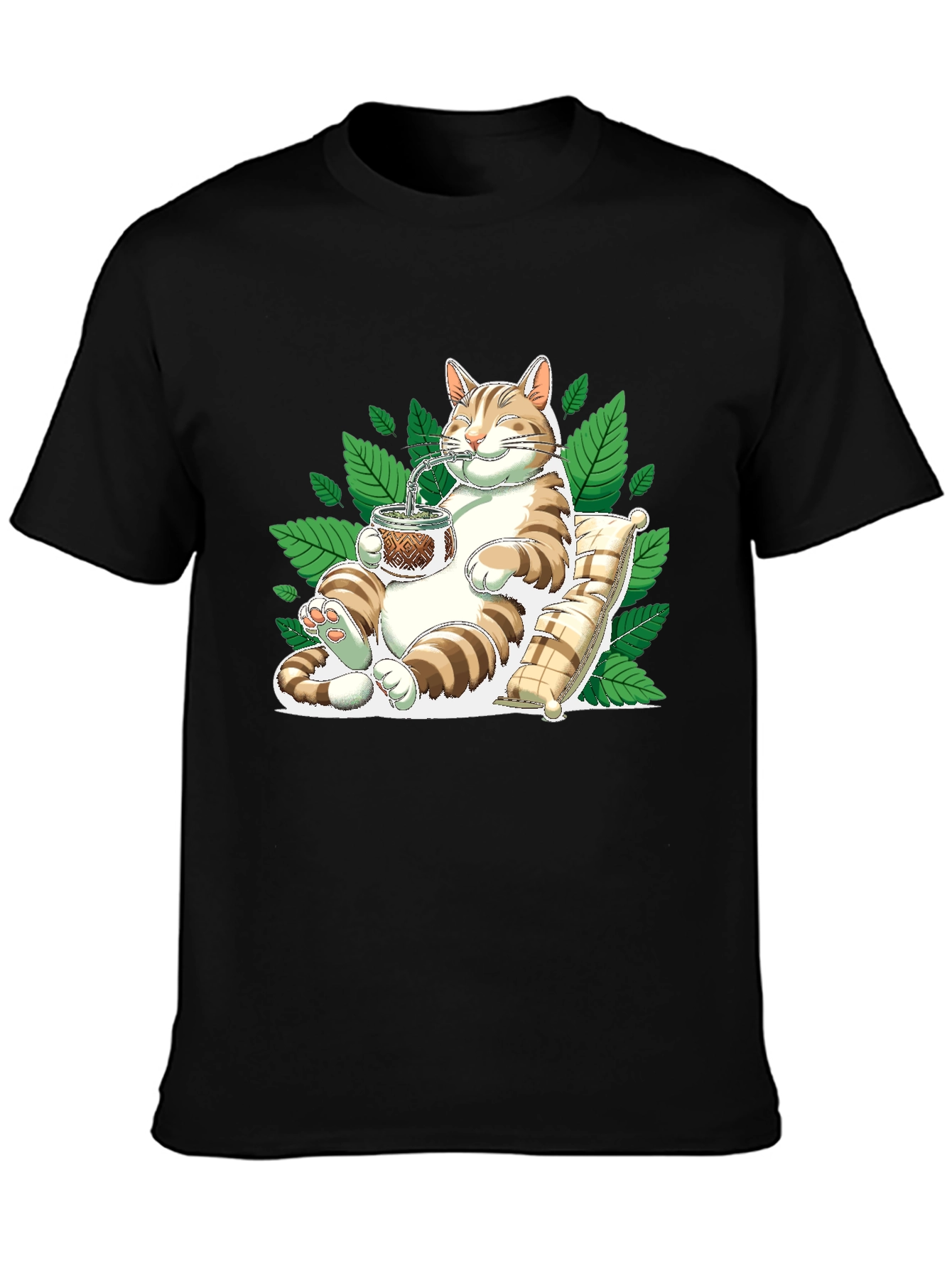 Cat Drinking Mate T-Shirt
