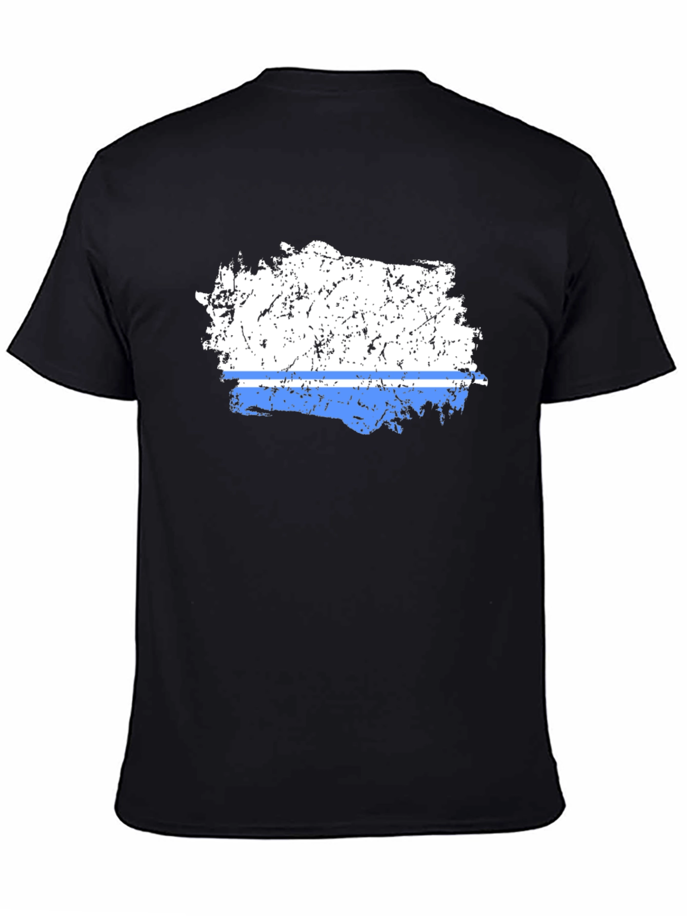 Tatarstan Flag Distressed Graphic Tee - Black