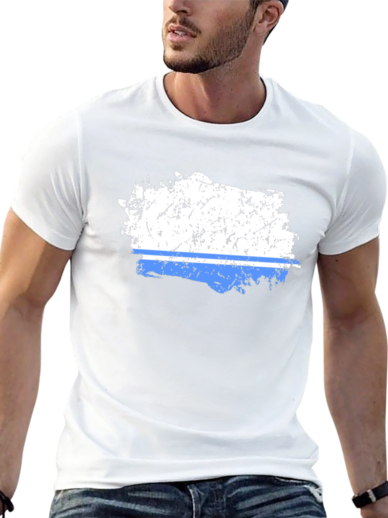 Tatarstan Flag Distressed Graphic Tee - Black