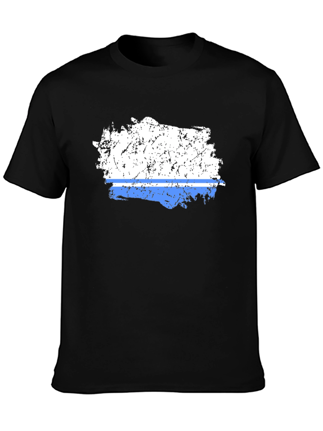 Tatarstan Flag Distressed Graphic Tee - Black