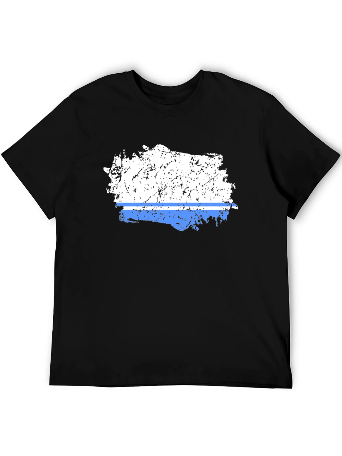 Tatarstan Flag Distressed Graphic Tee - Black