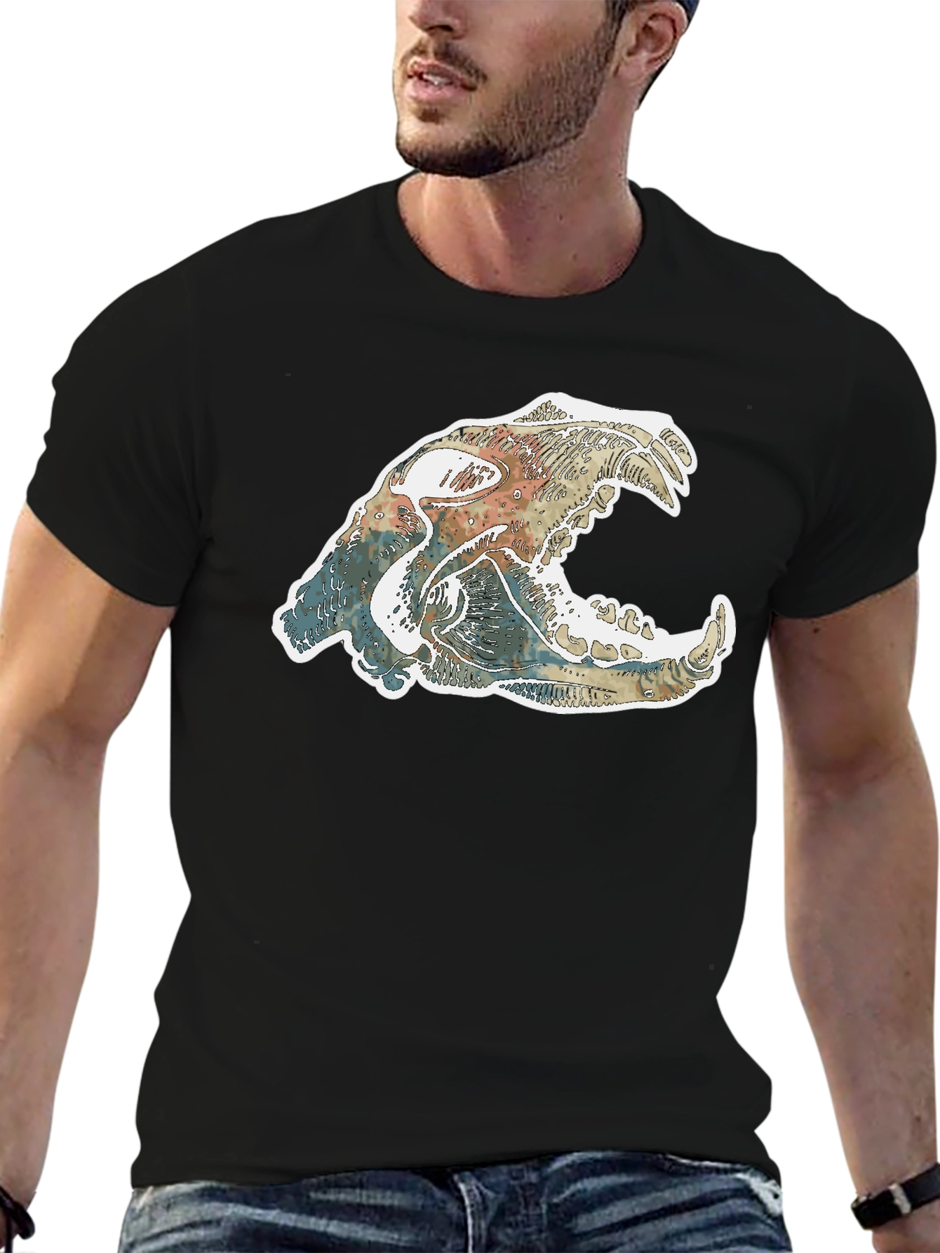 Cool Animal Skull Graphic T-Shirt