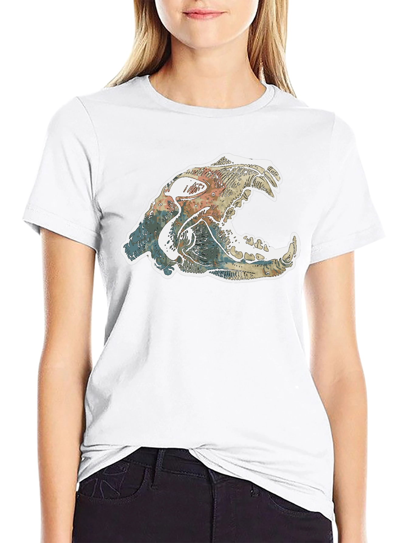 Cool Animal Skull Graphic T-Shirt