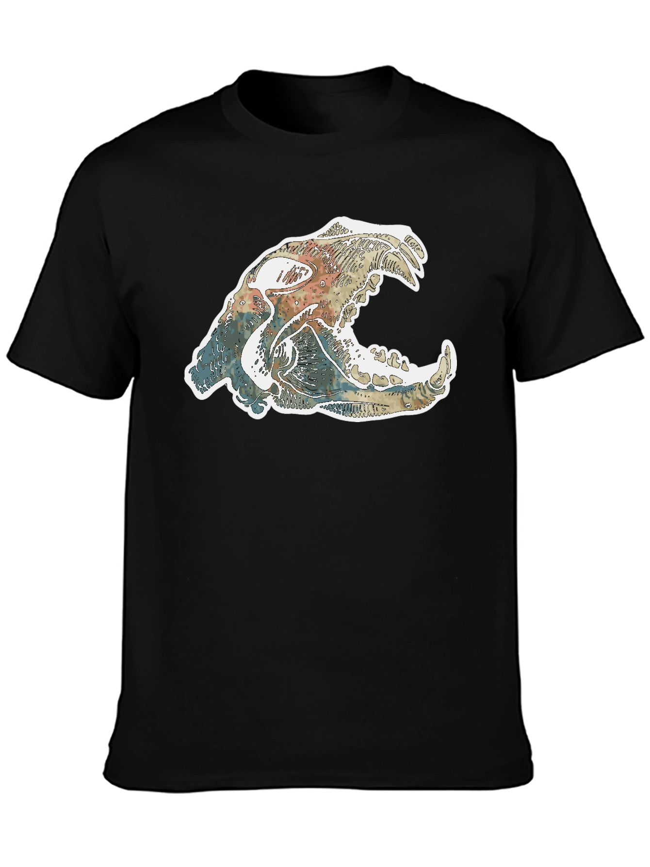 Cool Animal Skull Graphic T-Shirt