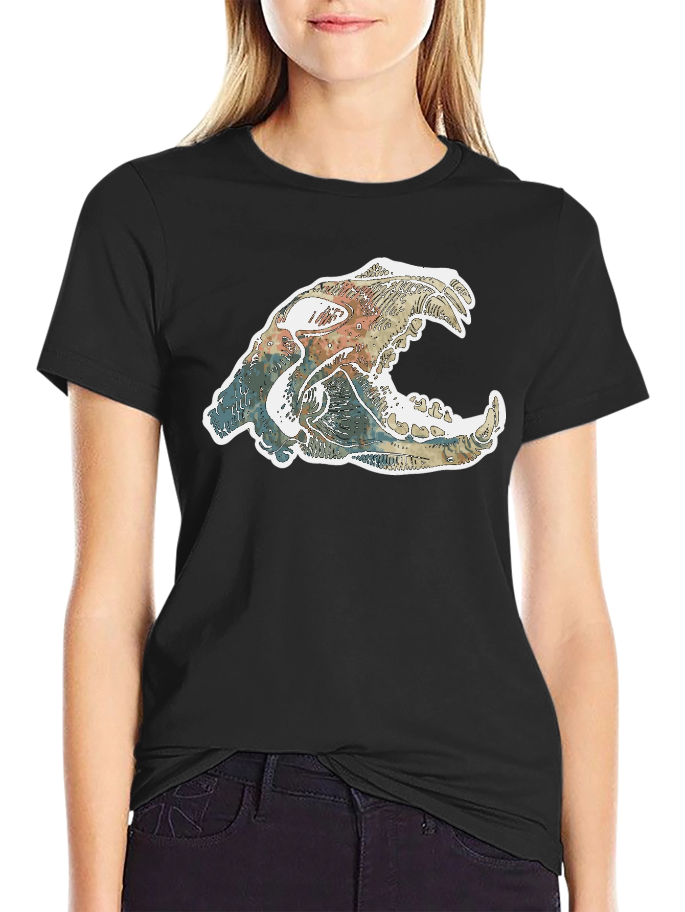 Cool Animal Skull Graphic T-Shirt