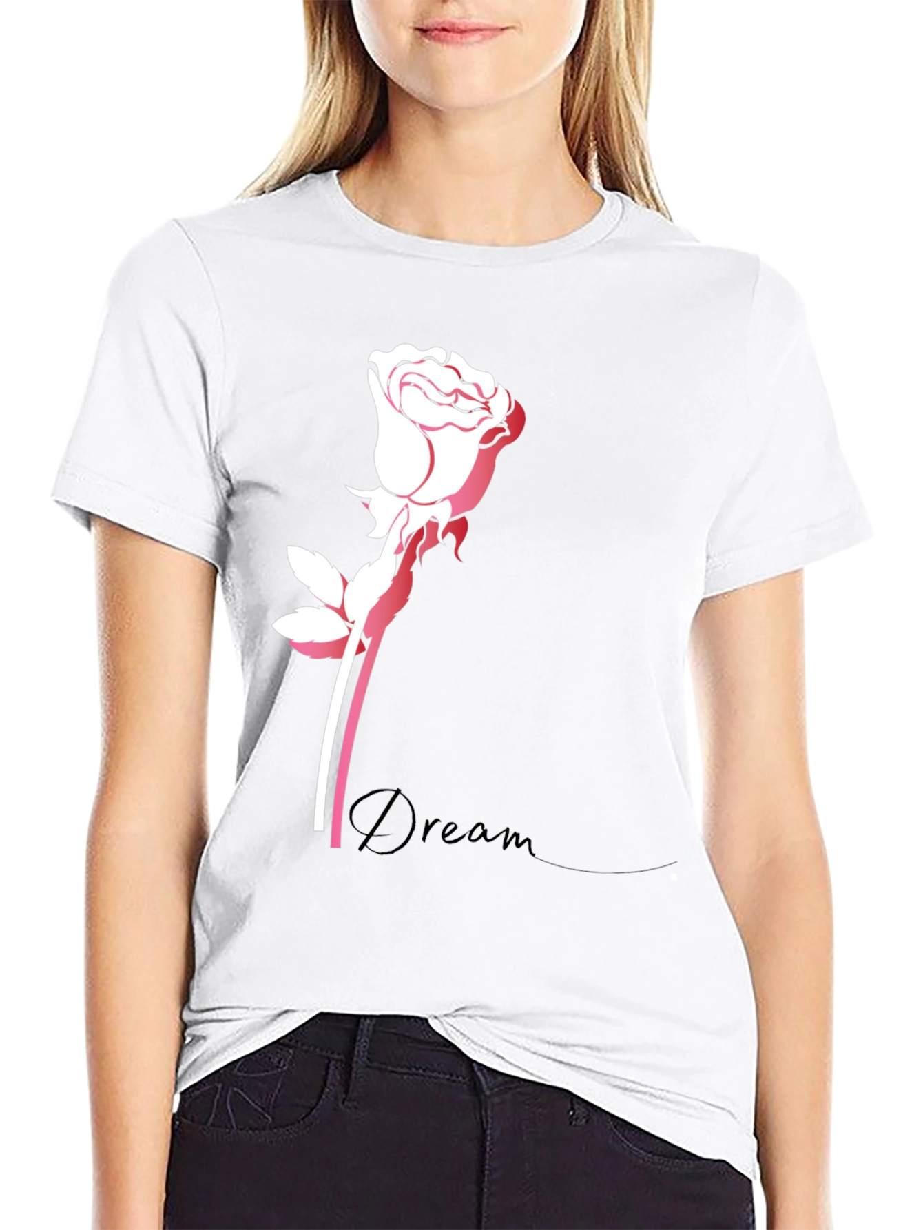 Dream Rose Black T-Shirt