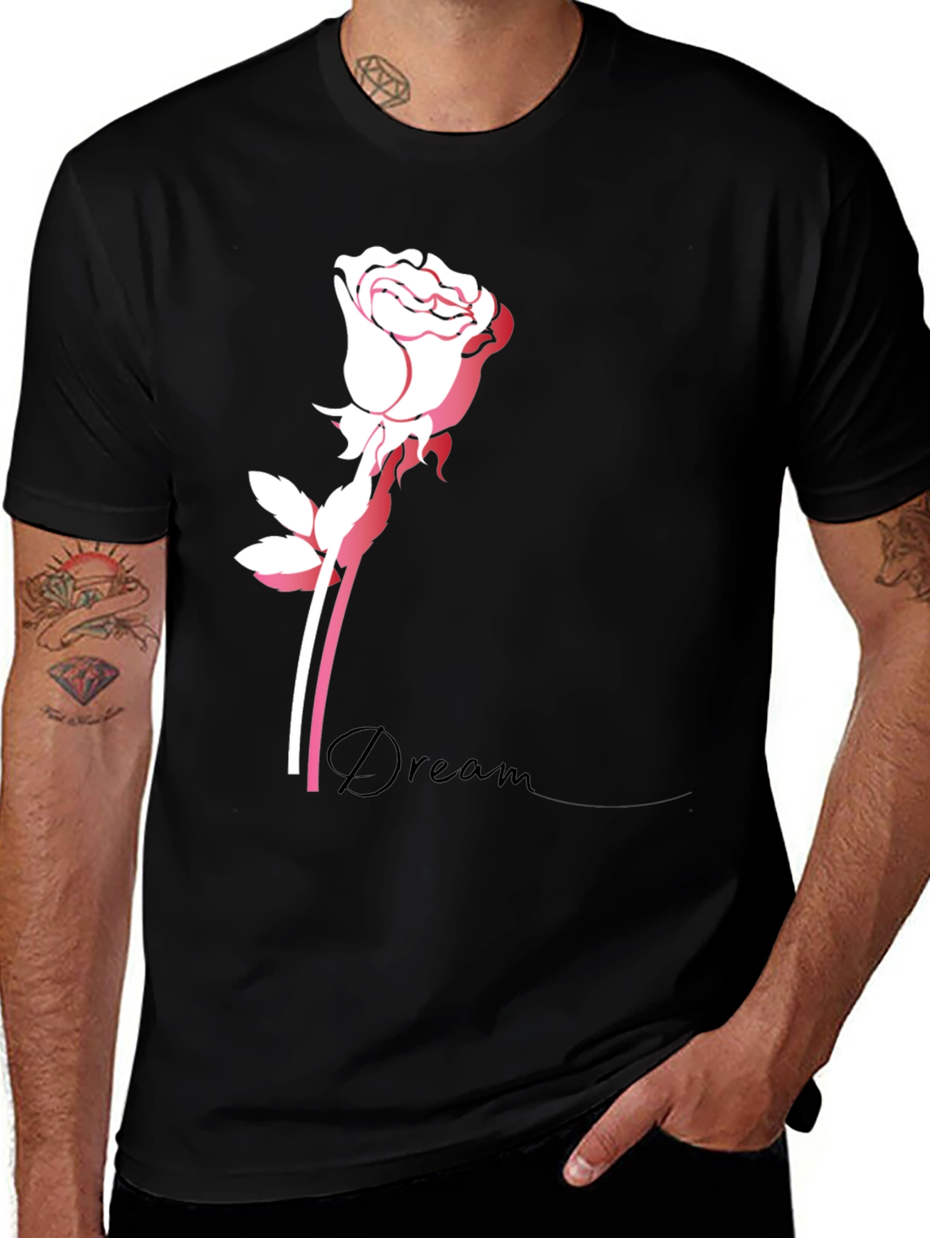 Dream Rose Black T-Shirt