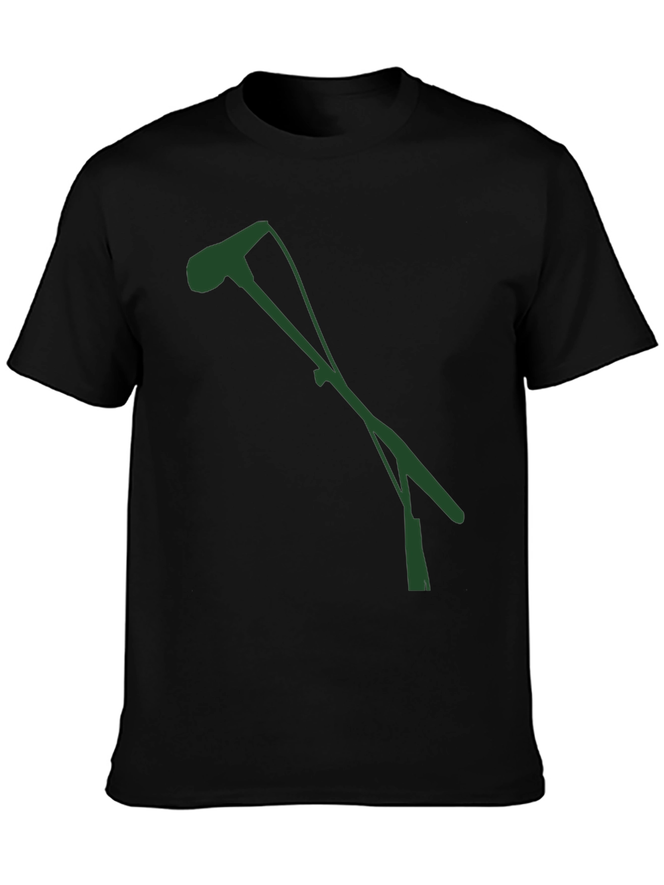Modern Black T-Shirt with Green Graphic