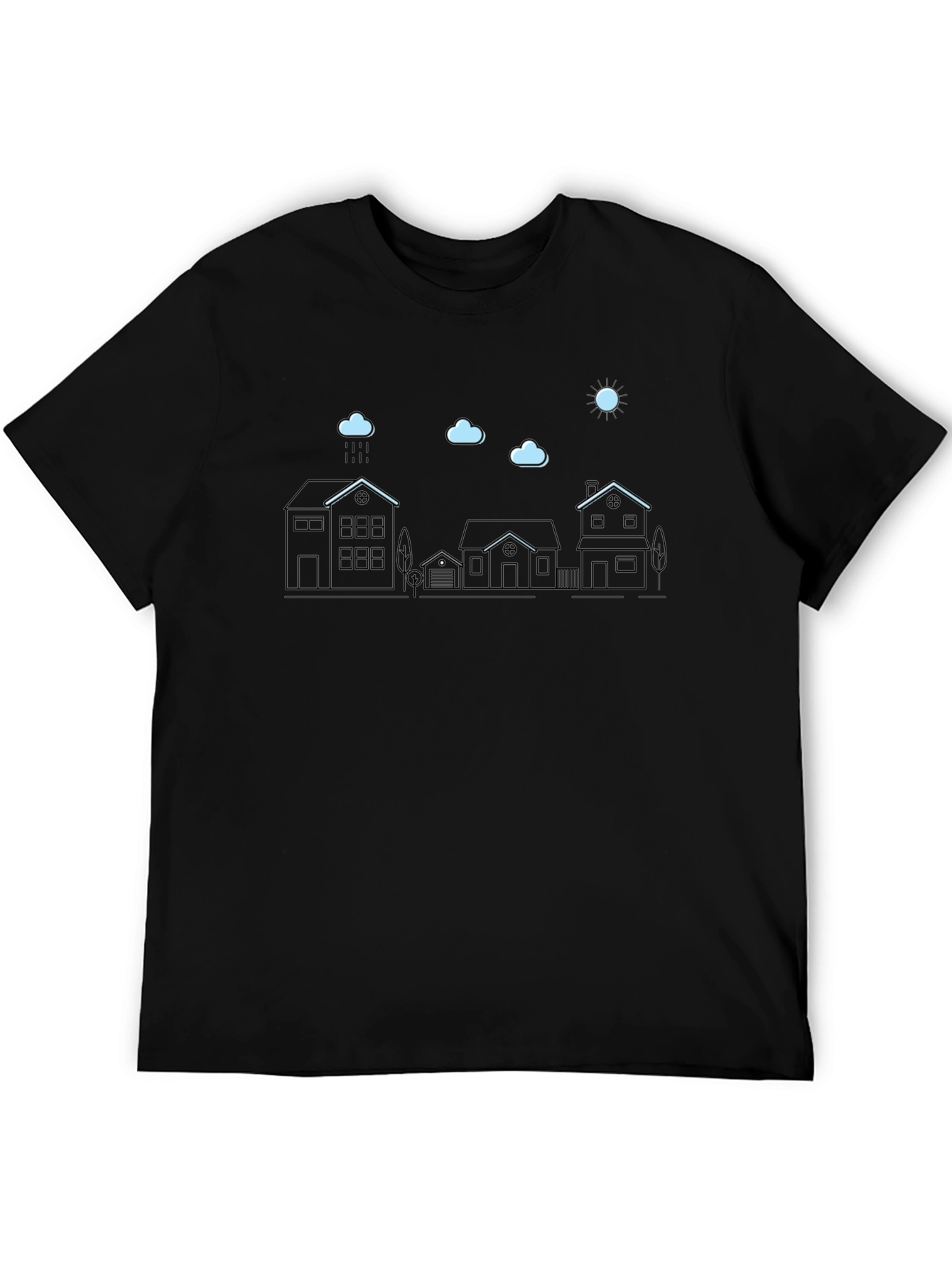 Modern Town Graphic Tee - Black