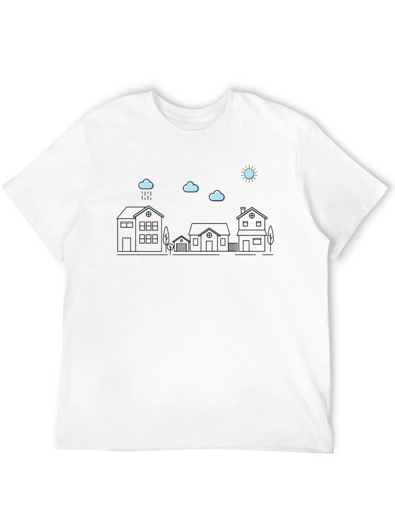 Modern Town Graphic Tee - Black