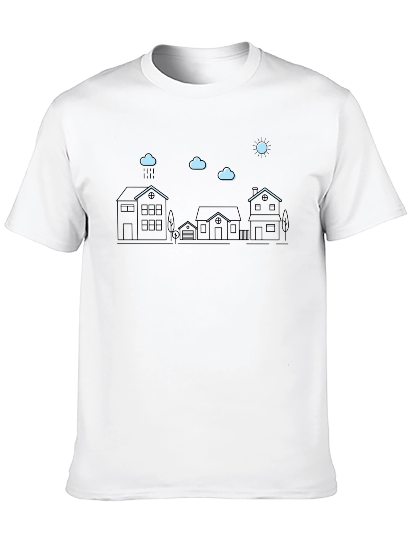 Modern Town Graphic Tee - Black