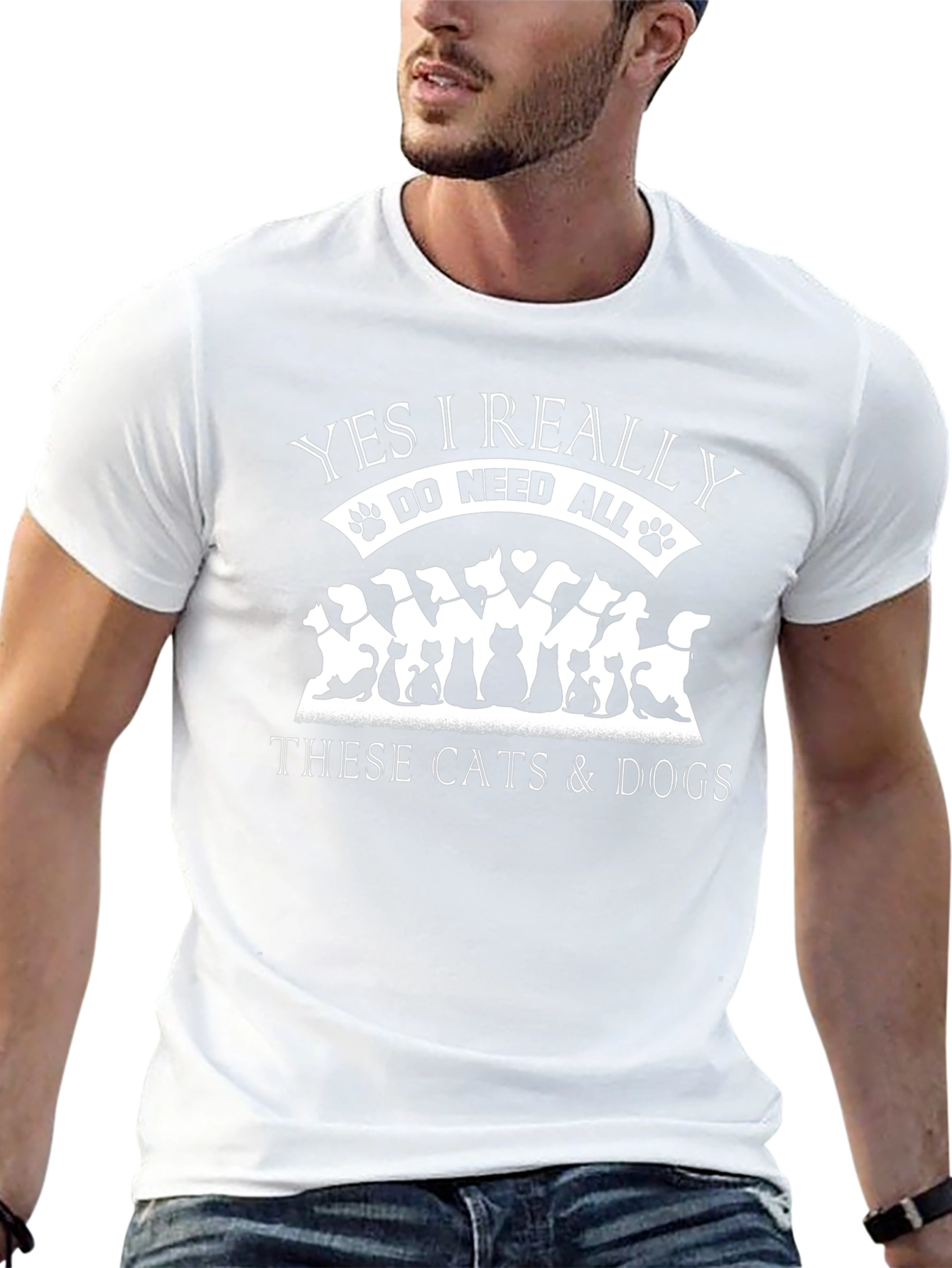 Cats & Dogs Graphic T-Shirt - Pet Lover Tee