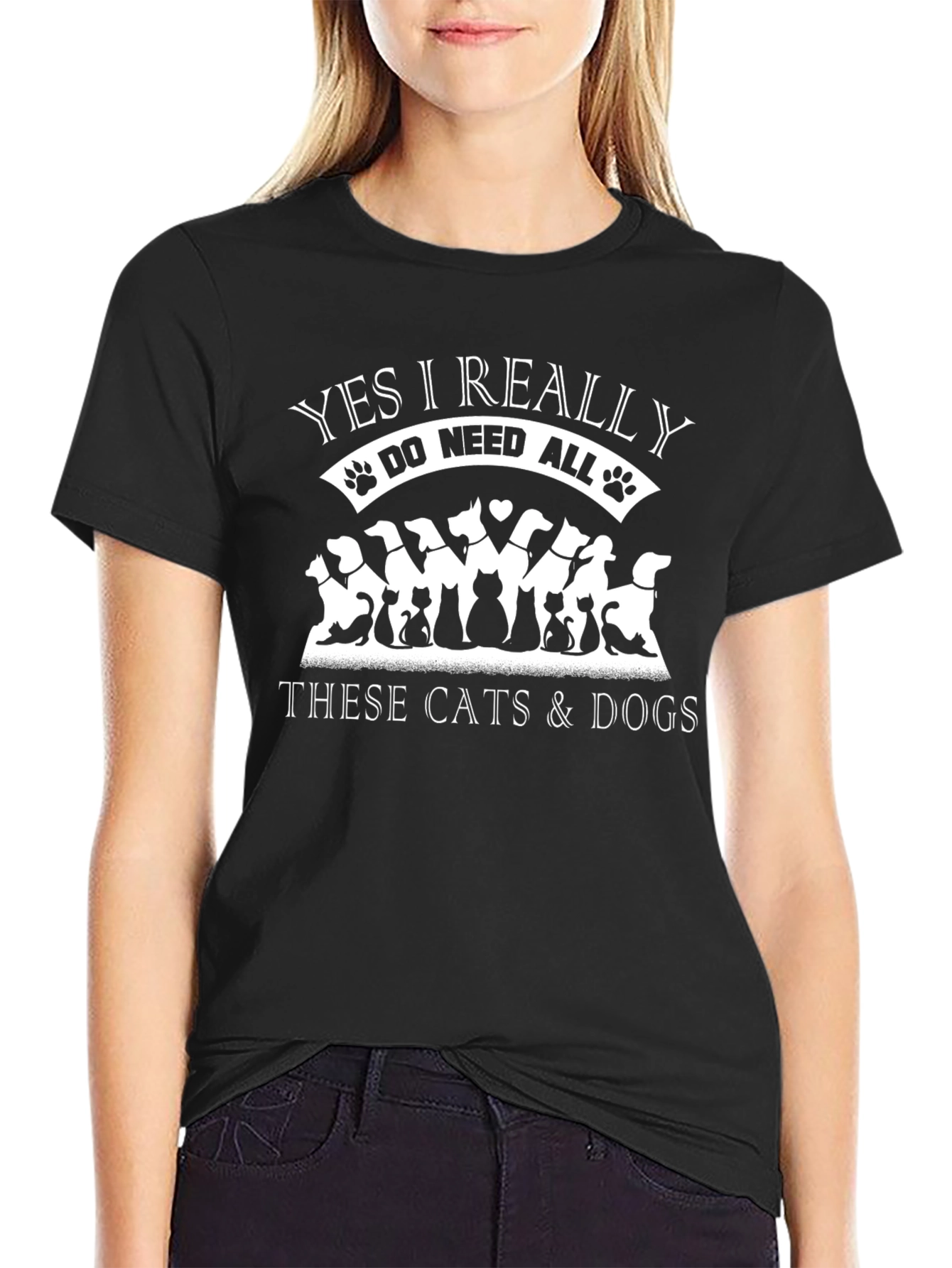 Cats & Dogs Graphic T-Shirt - Pet Lover Tee