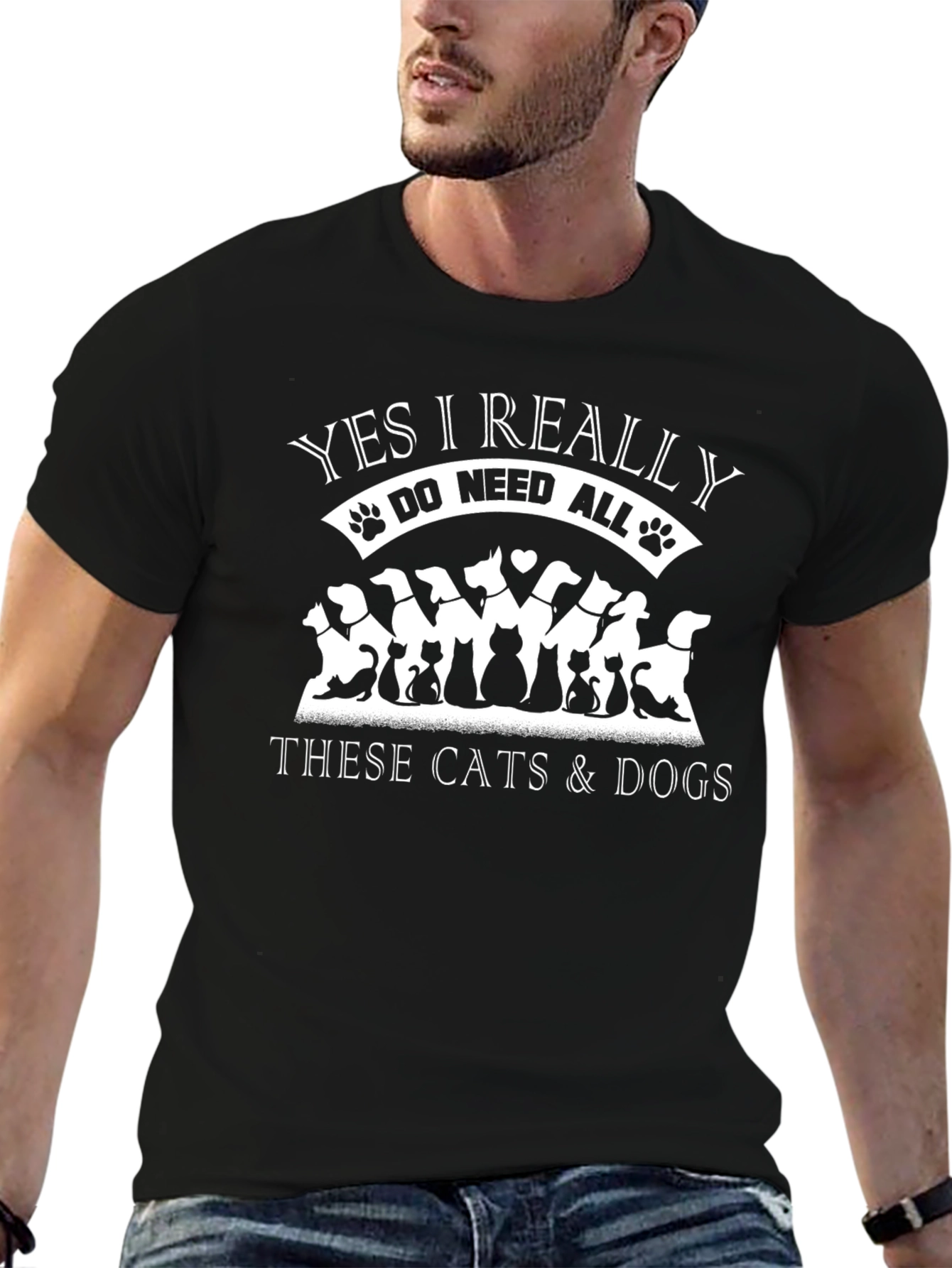 Cats & Dogs Graphic T-Shirt - Pet Lover Tee