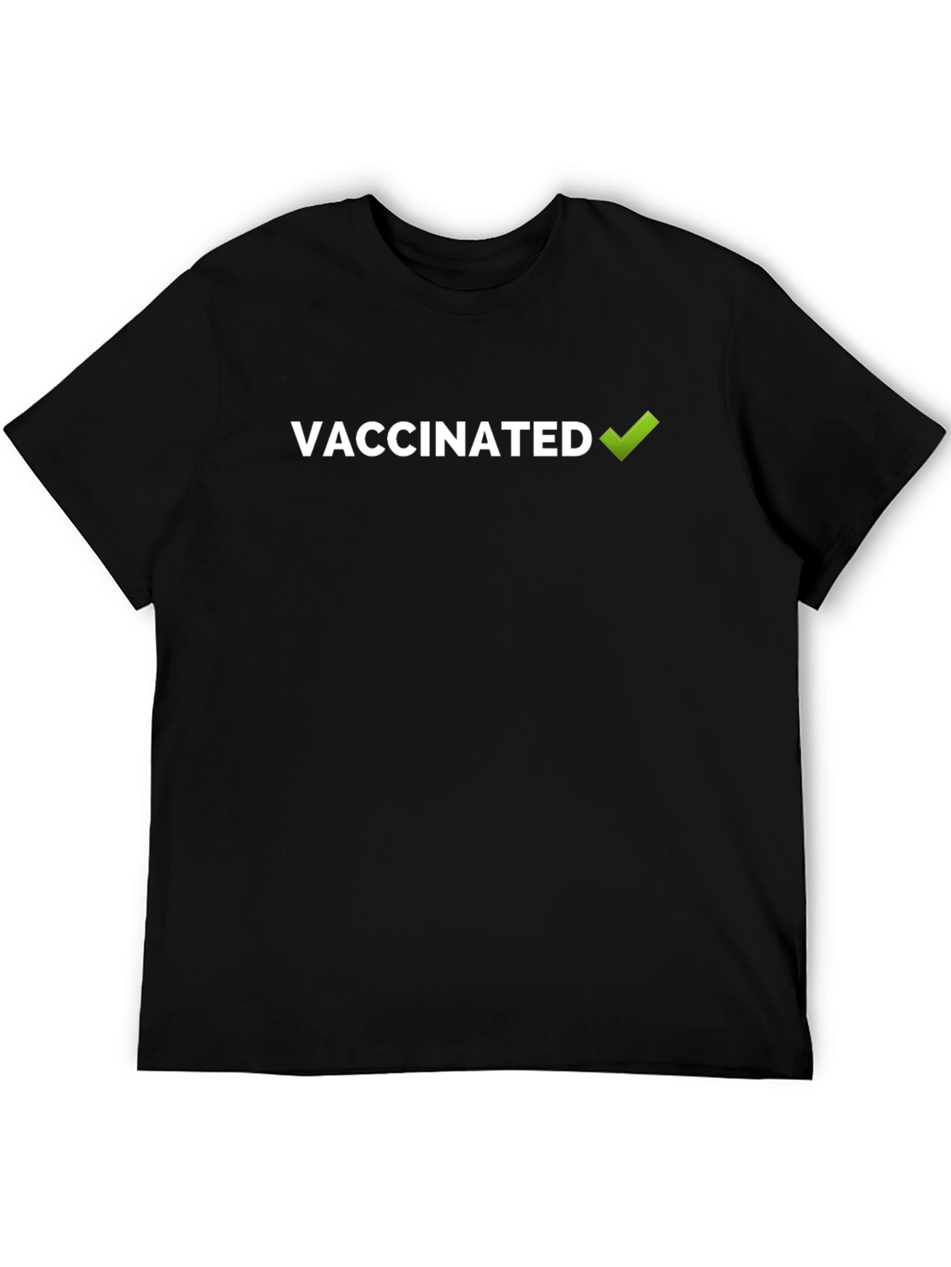 Vaccinated Graphic Tee - Black Cotton T-Shirt