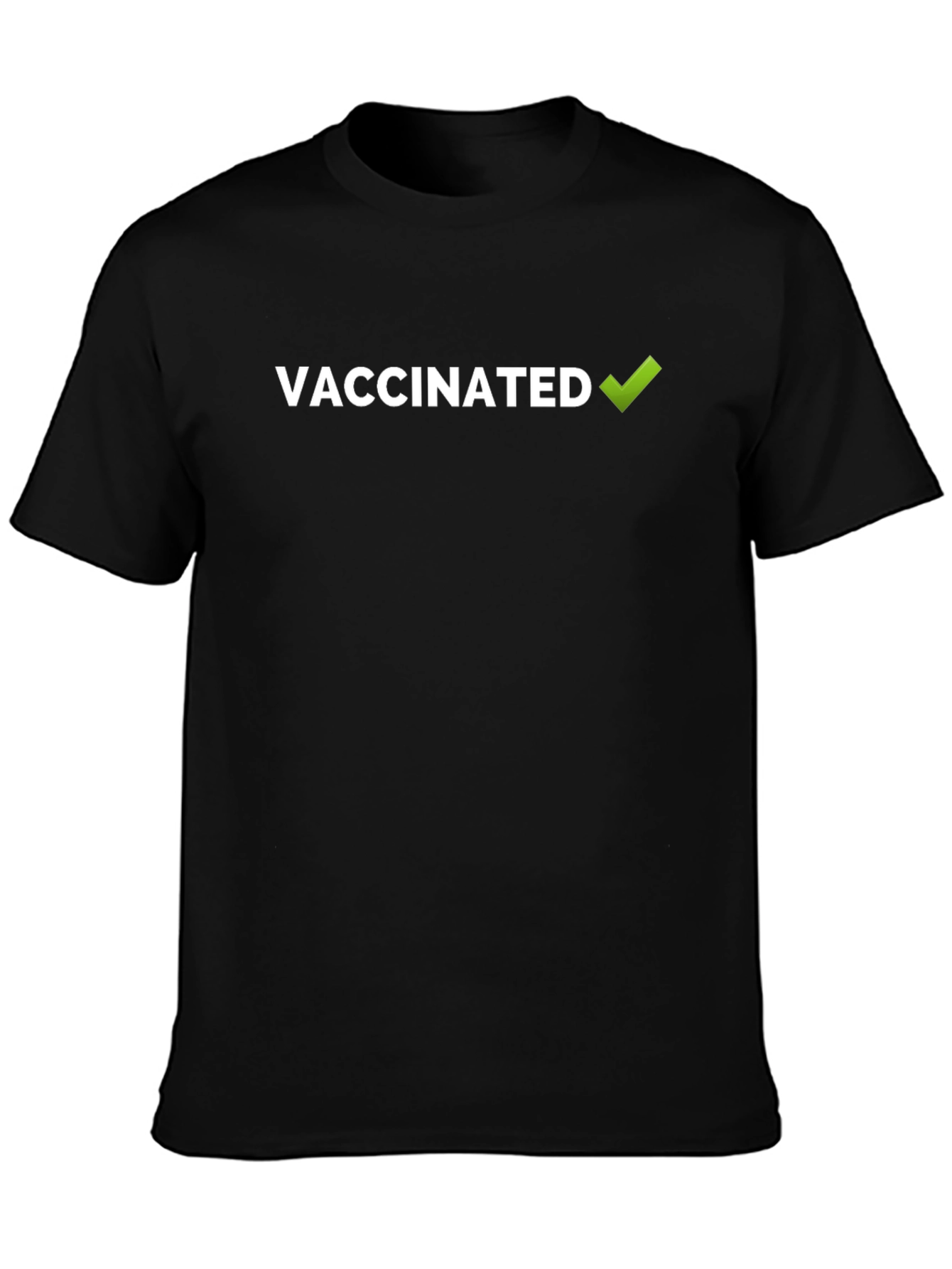 Vaccinated Graphic Tee - Black Cotton T-Shirt