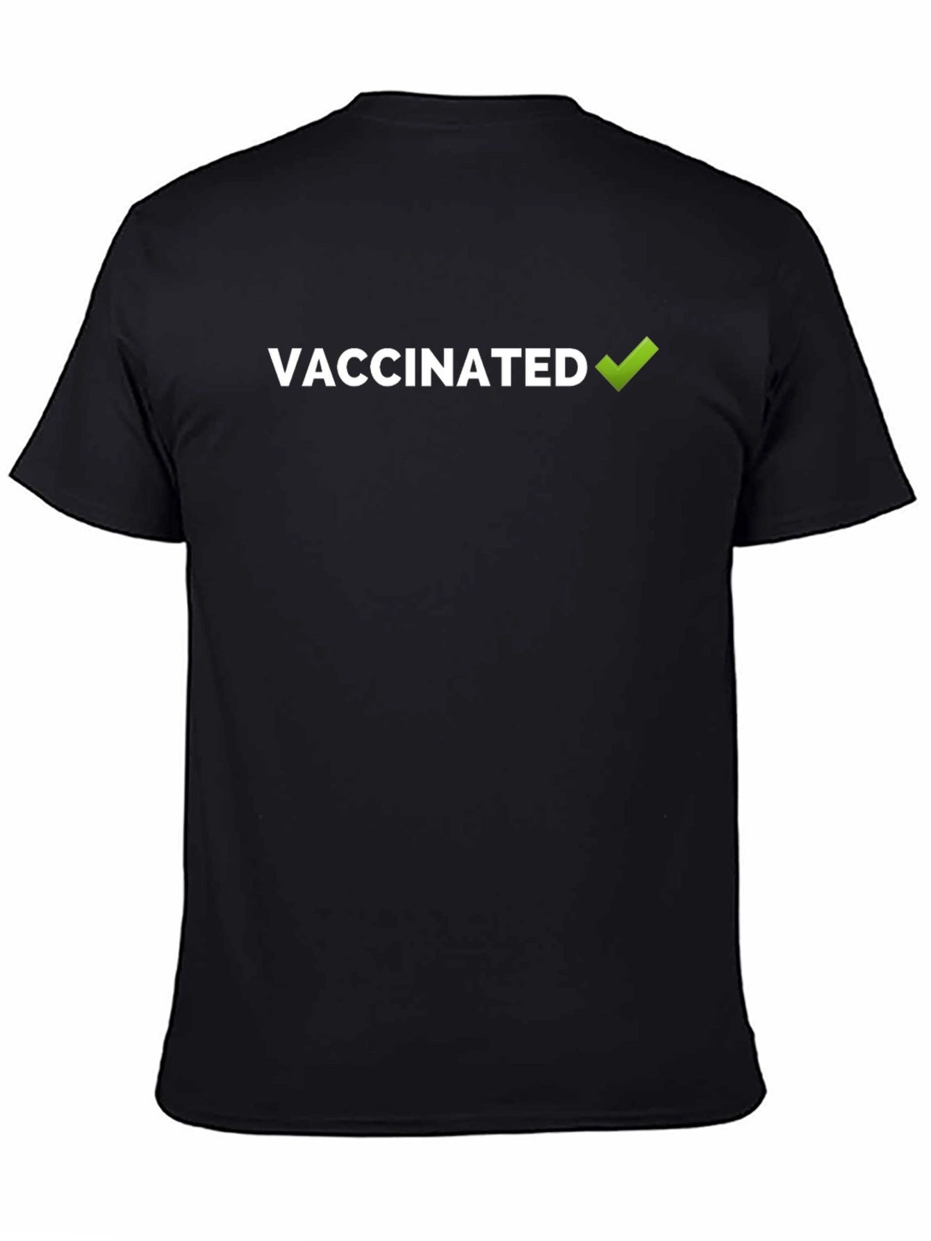 Vaccinated Graphic Tee - Black Cotton T-Shirt