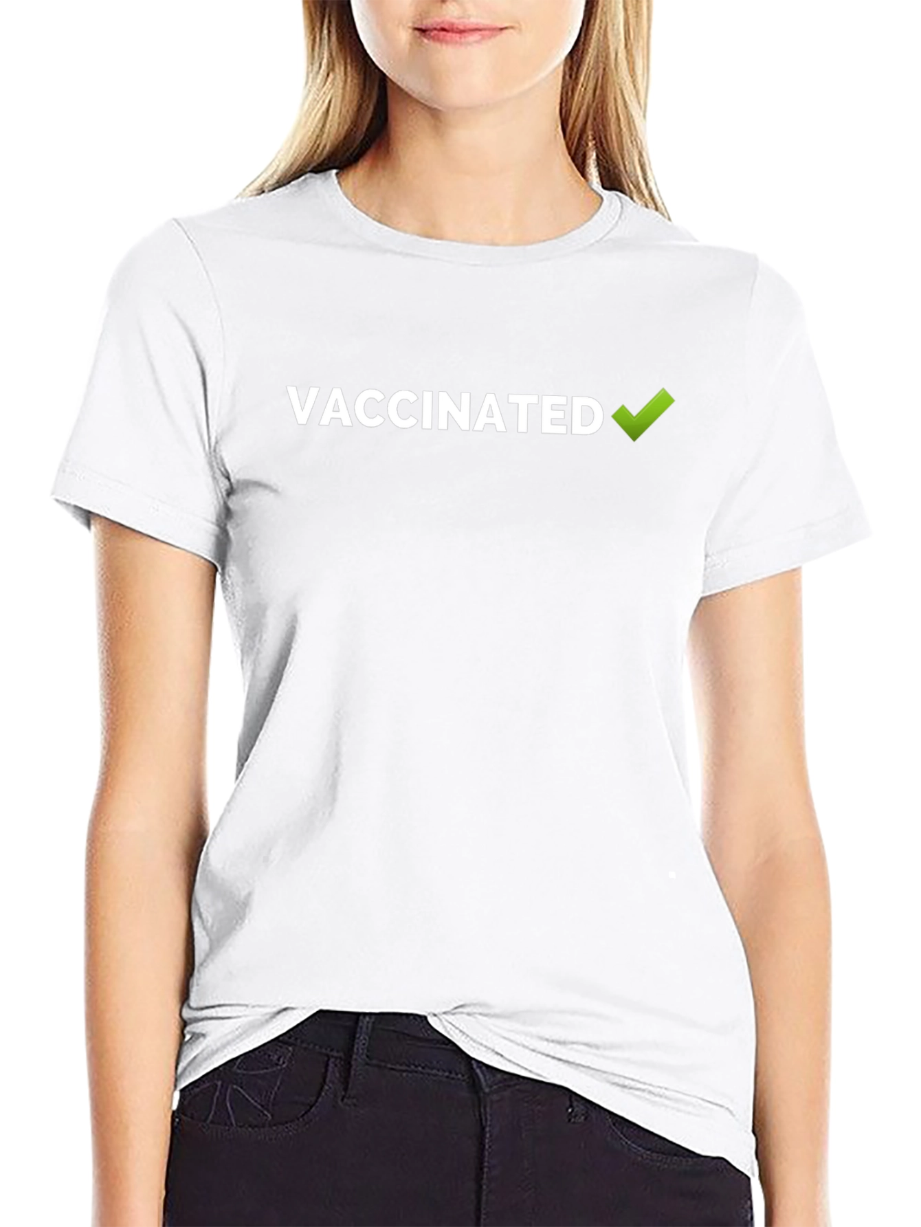 Vaccinated Graphic Tee - Black Cotton T-Shirt