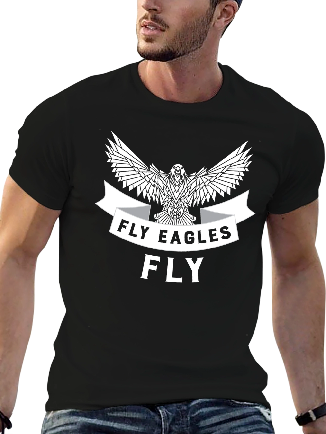 Fly Eagles Fly T-Shirt - Black Graphic Tee