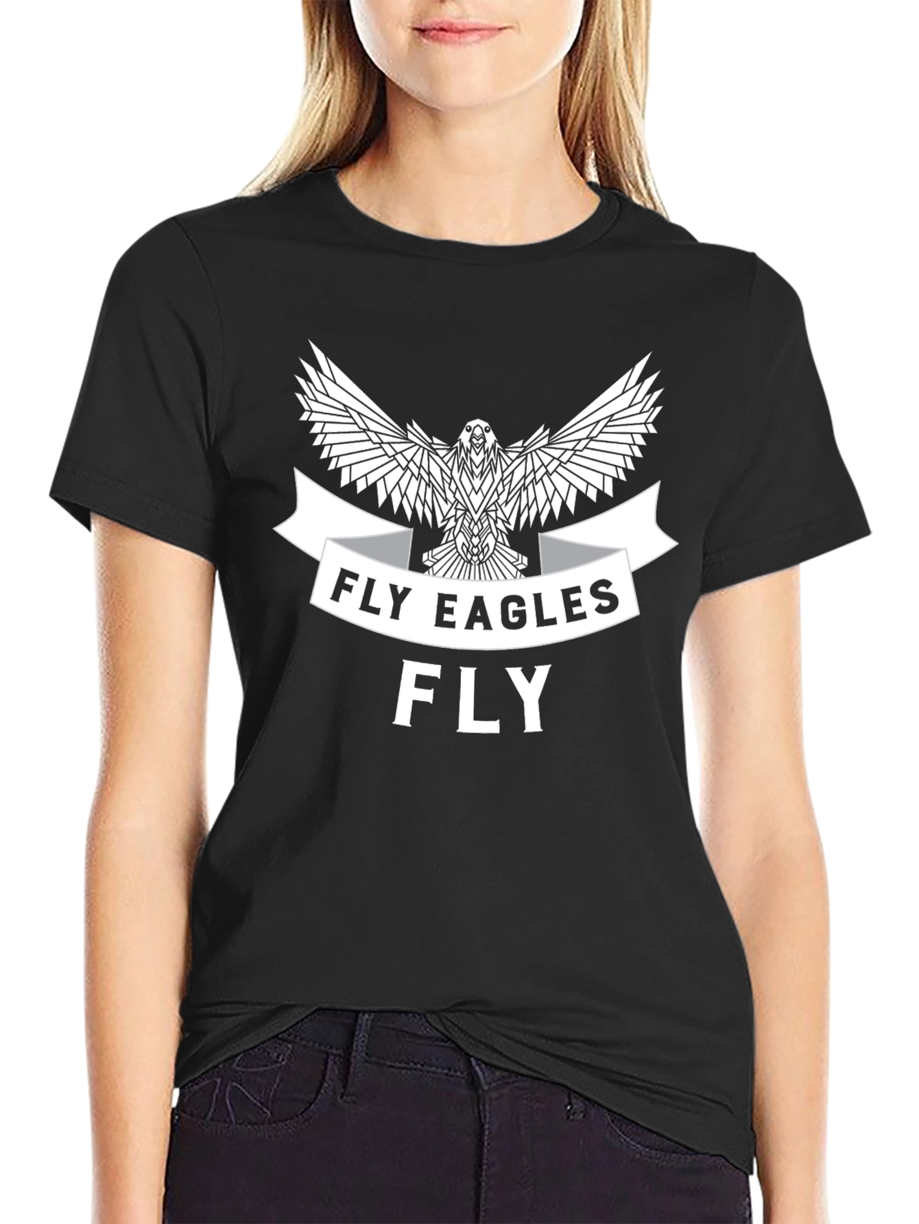 Fly Eagles Fly T-Shirt - Black Graphic Tee