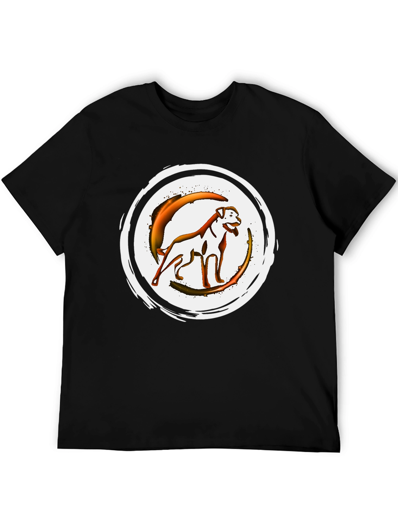 Graphic Dog T-Shirt - Black Crew Neck