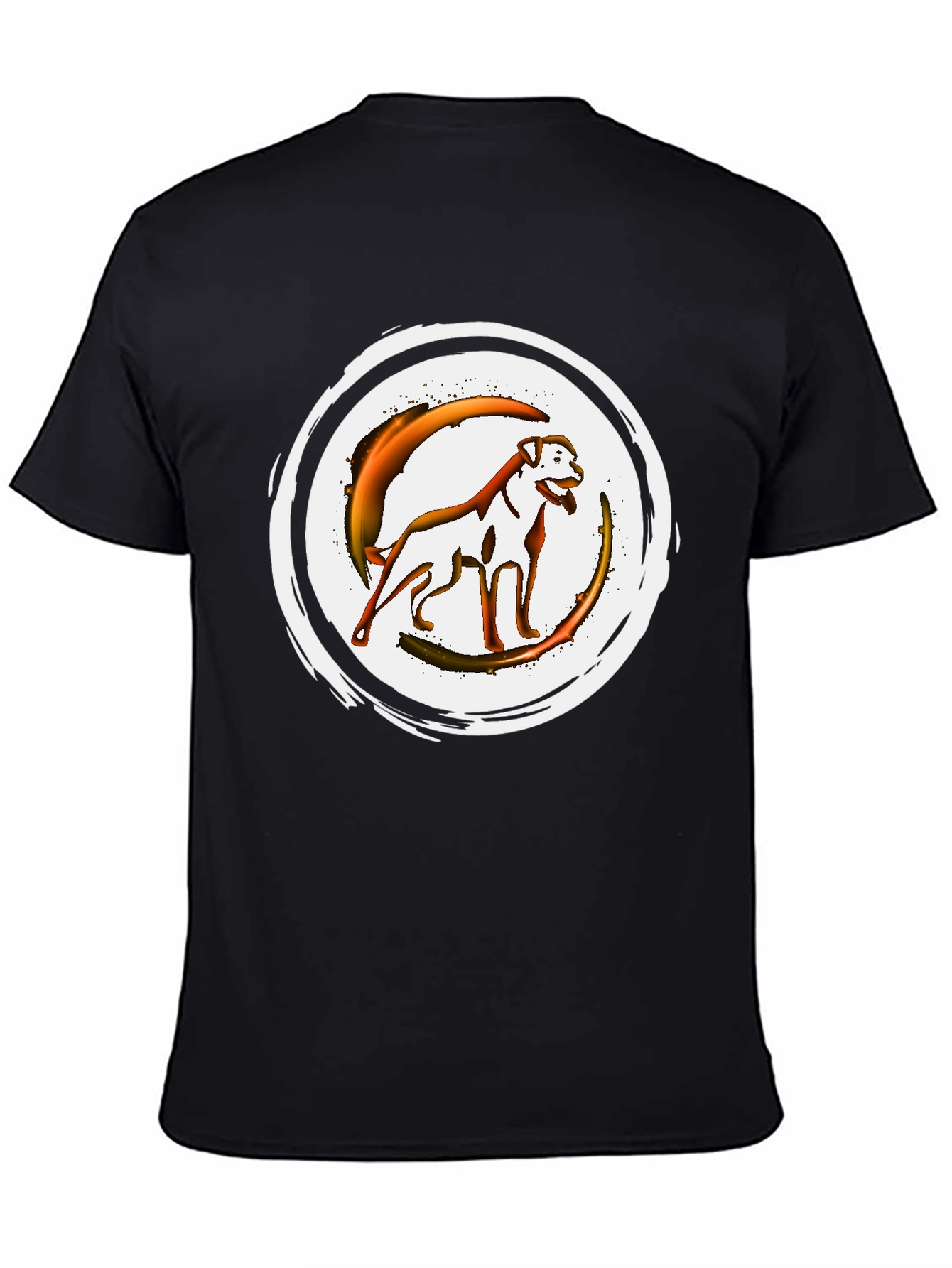 Graphic Dog T-Shirt - Black Crew Neck