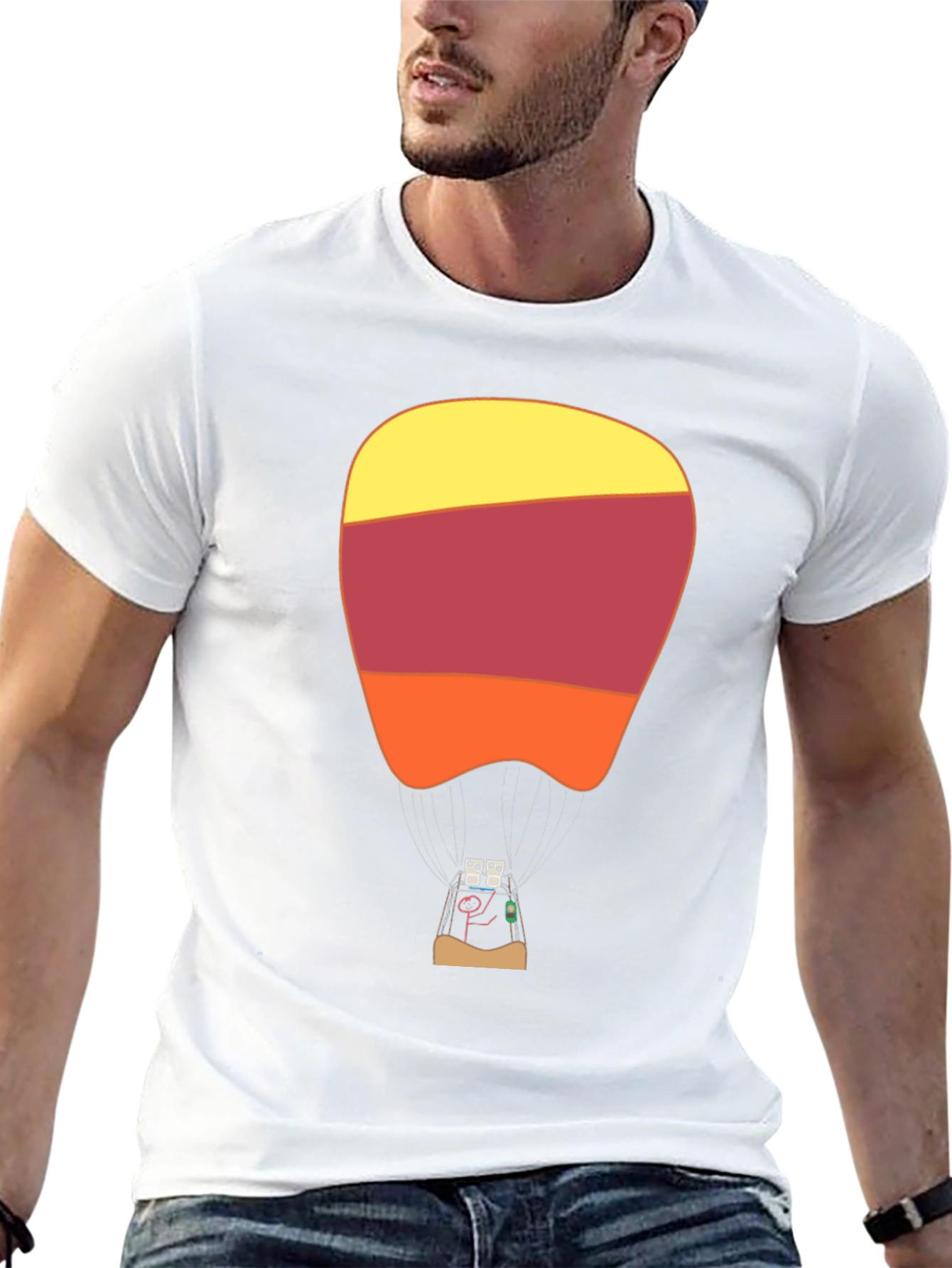 Retro Hot Air Balloon Graphic T-Shirt
