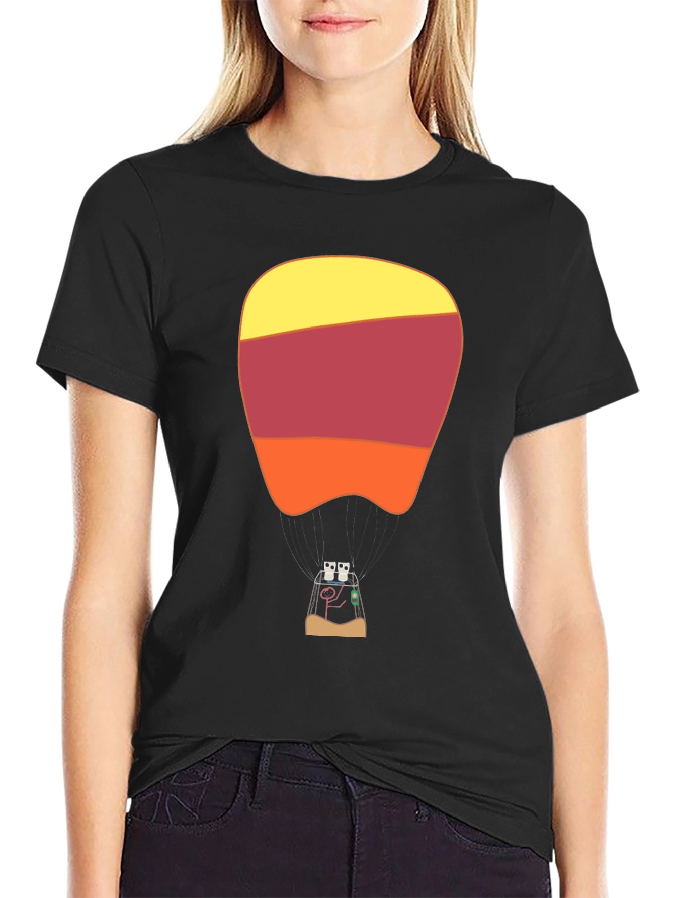 Retro Hot Air Balloon Graphic T-Shirt