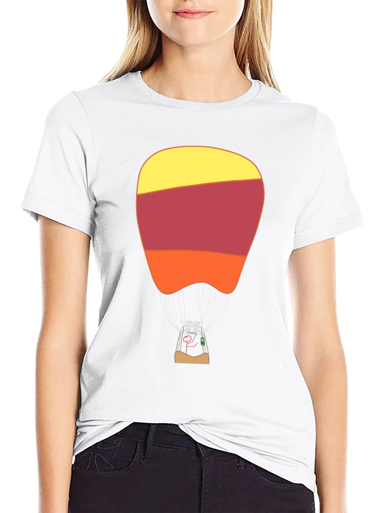 Retro Hot Air Balloon Graphic T-Shirt