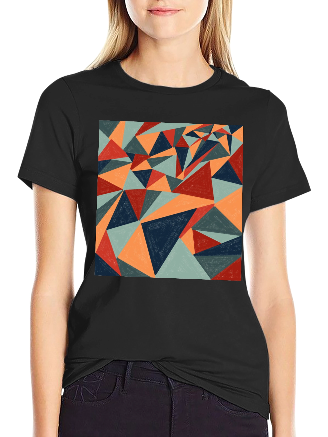 Geometric Triangle Tee - Abstract Art Shirt