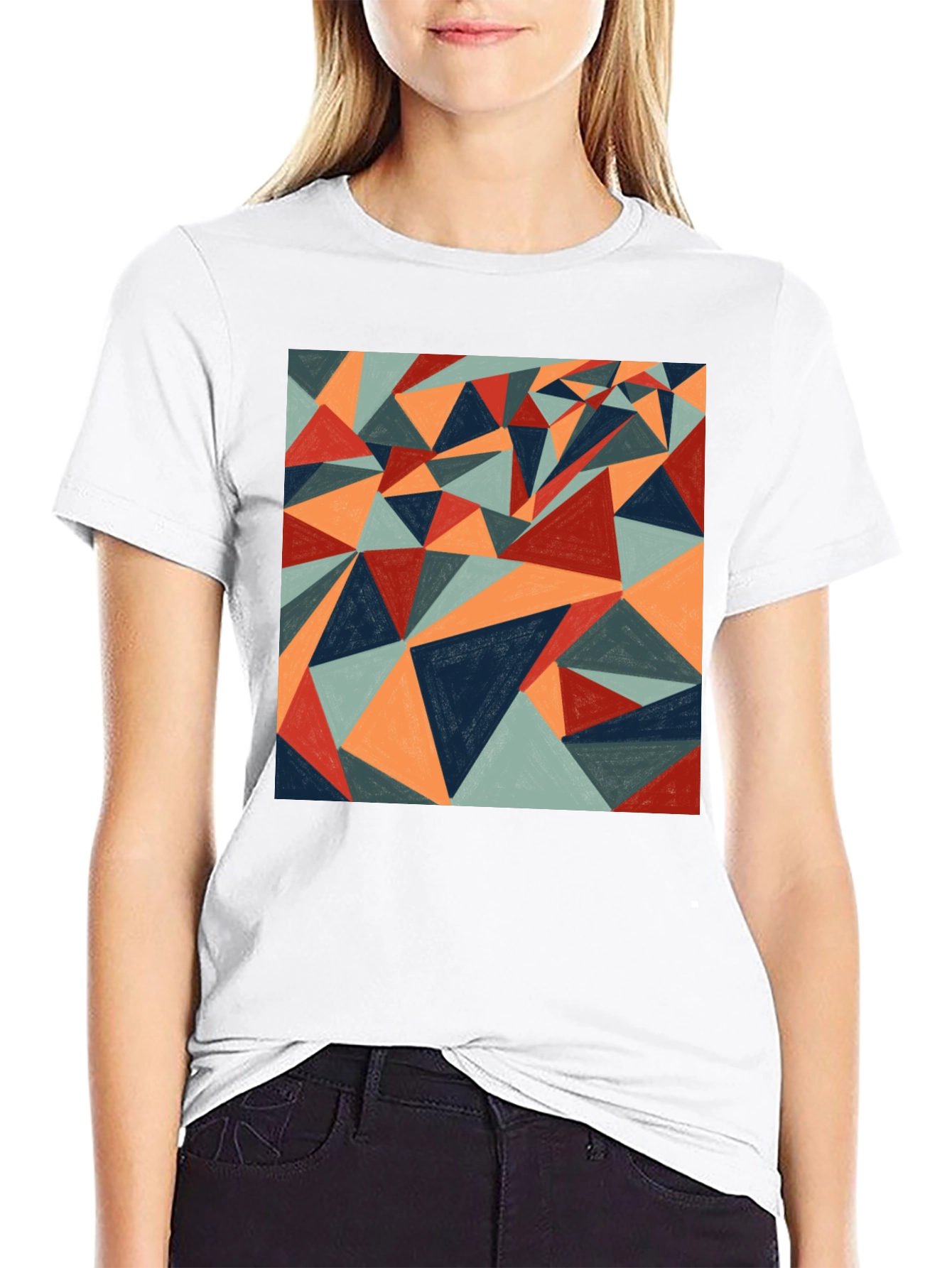 Geometric Triangle Tee - Abstract Art Shirt