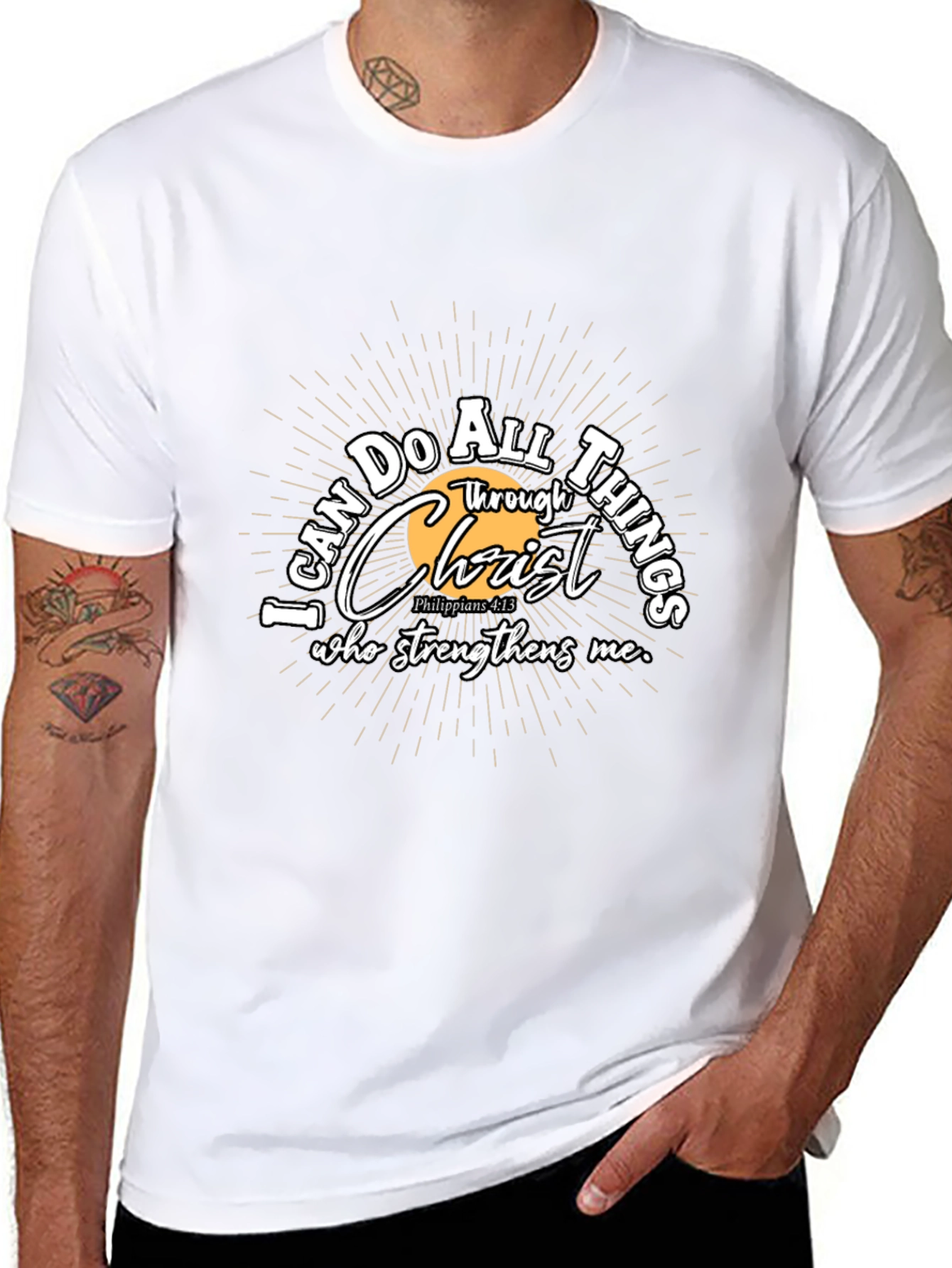 Faith-Inspired Black Graphic Tee