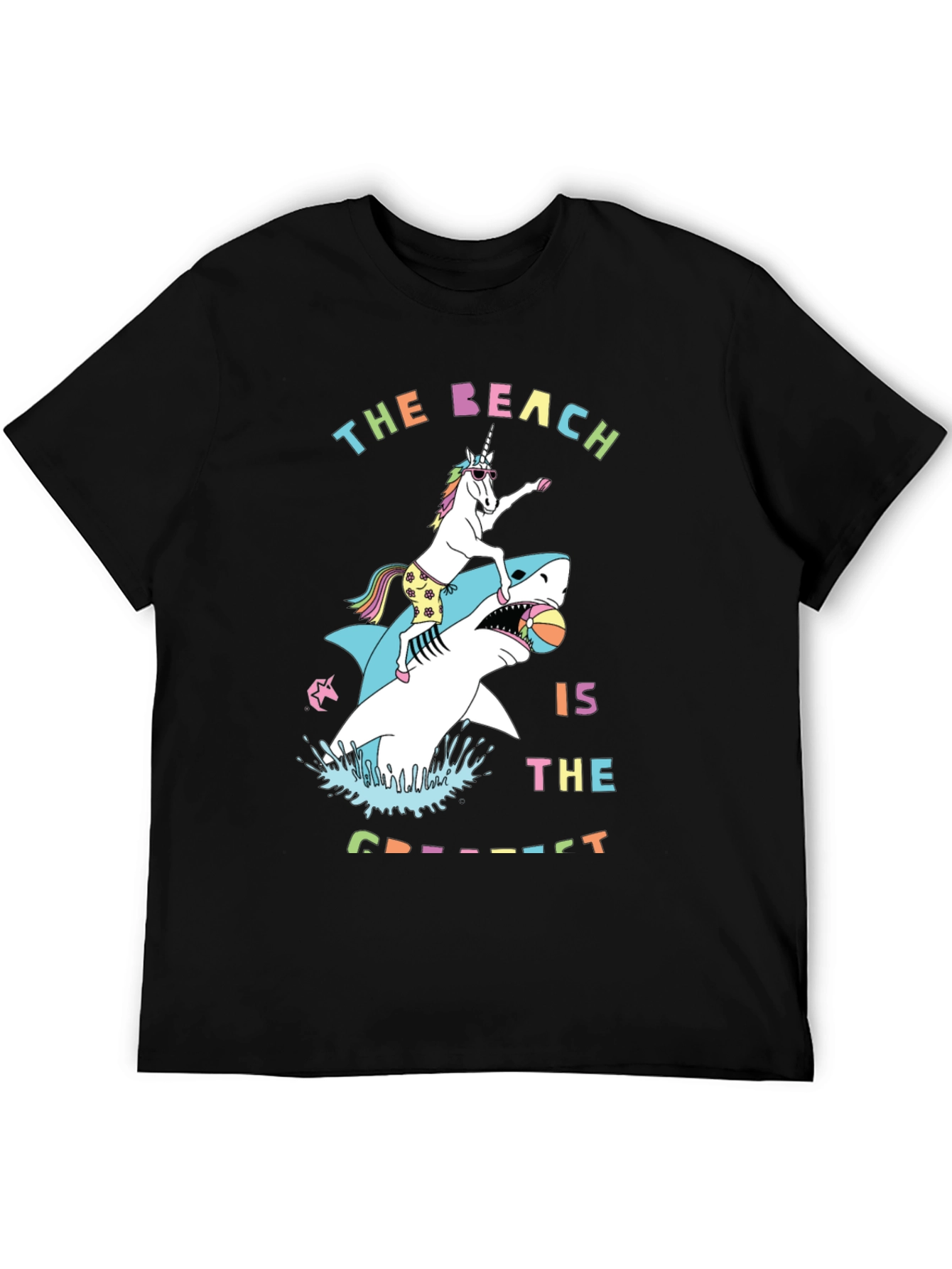 Unicorn Shark Beach T-Shirt - Greatest