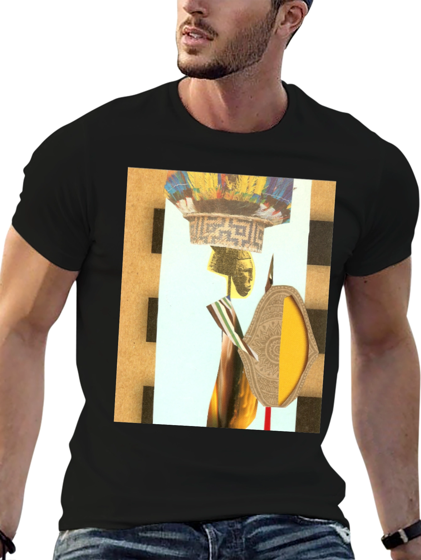 Abstract Graphic Print Tee